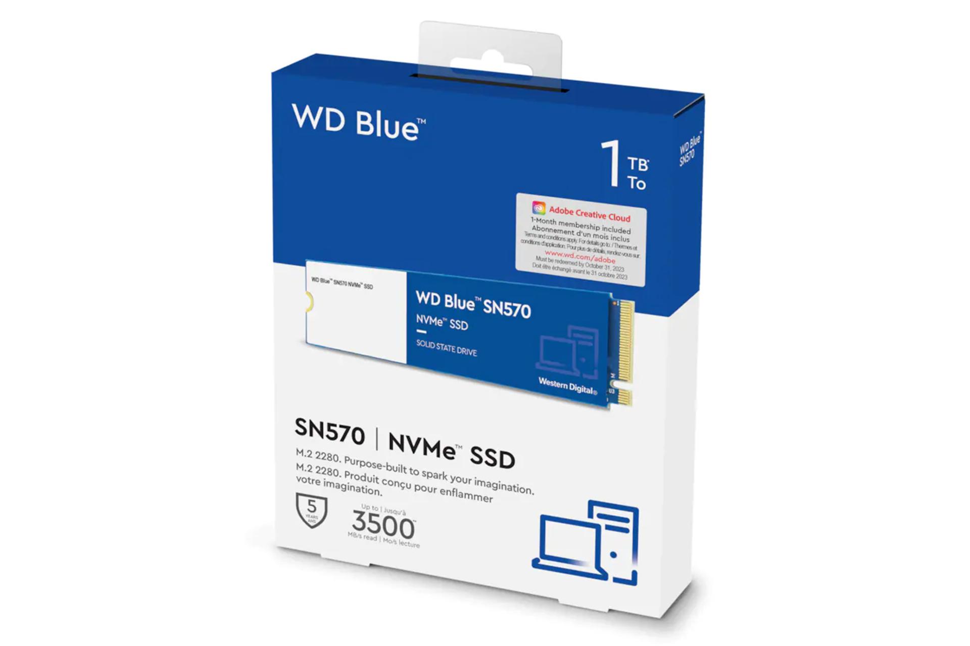 جعبه SSD وسترن دیجیتال Blue SN570 NVMe M.2 ظرفیت 1 ترابایت