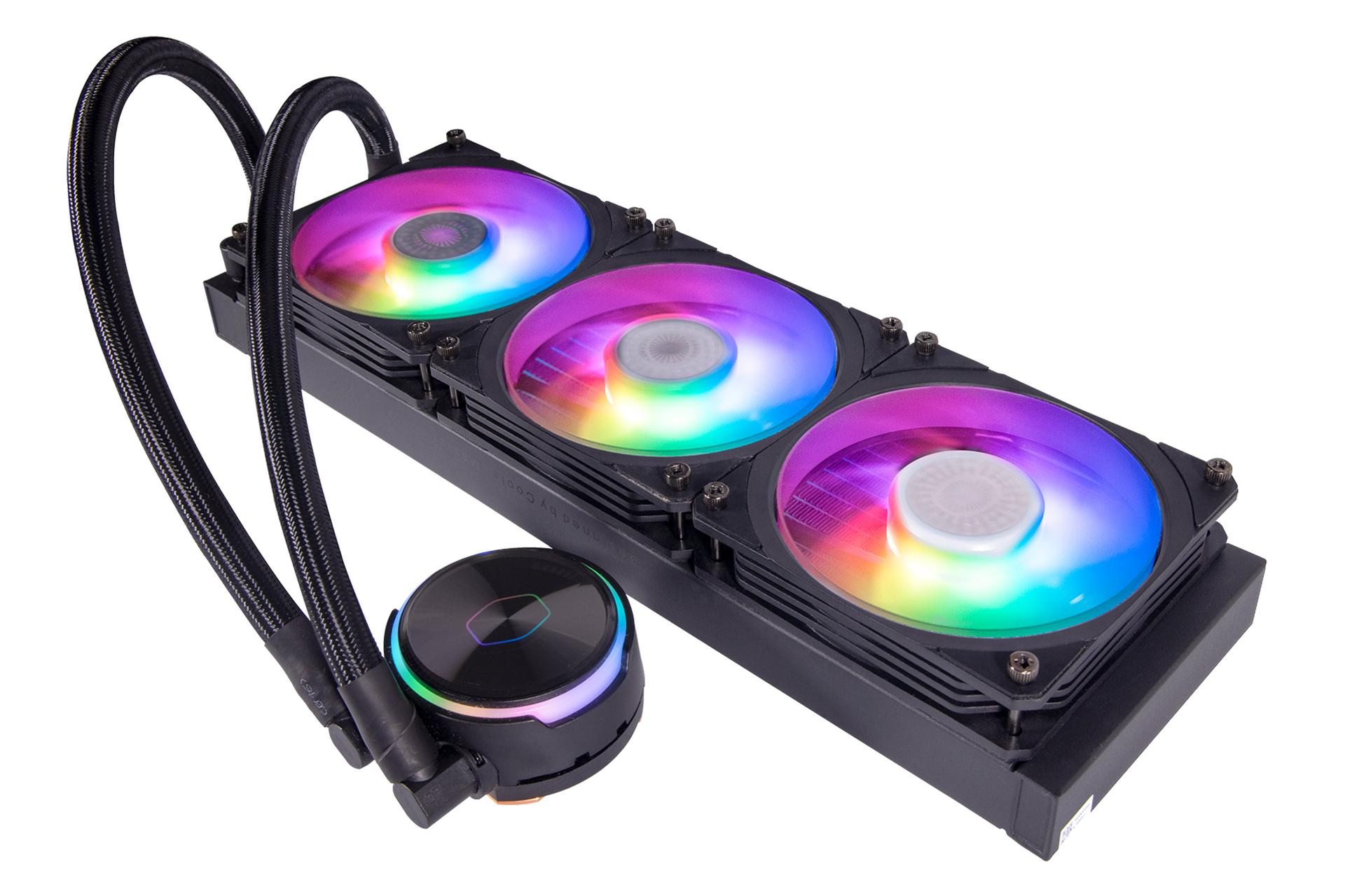 نمای راست خنک کننده مایع کولر مستر MasterLiquid PL360 FLUX