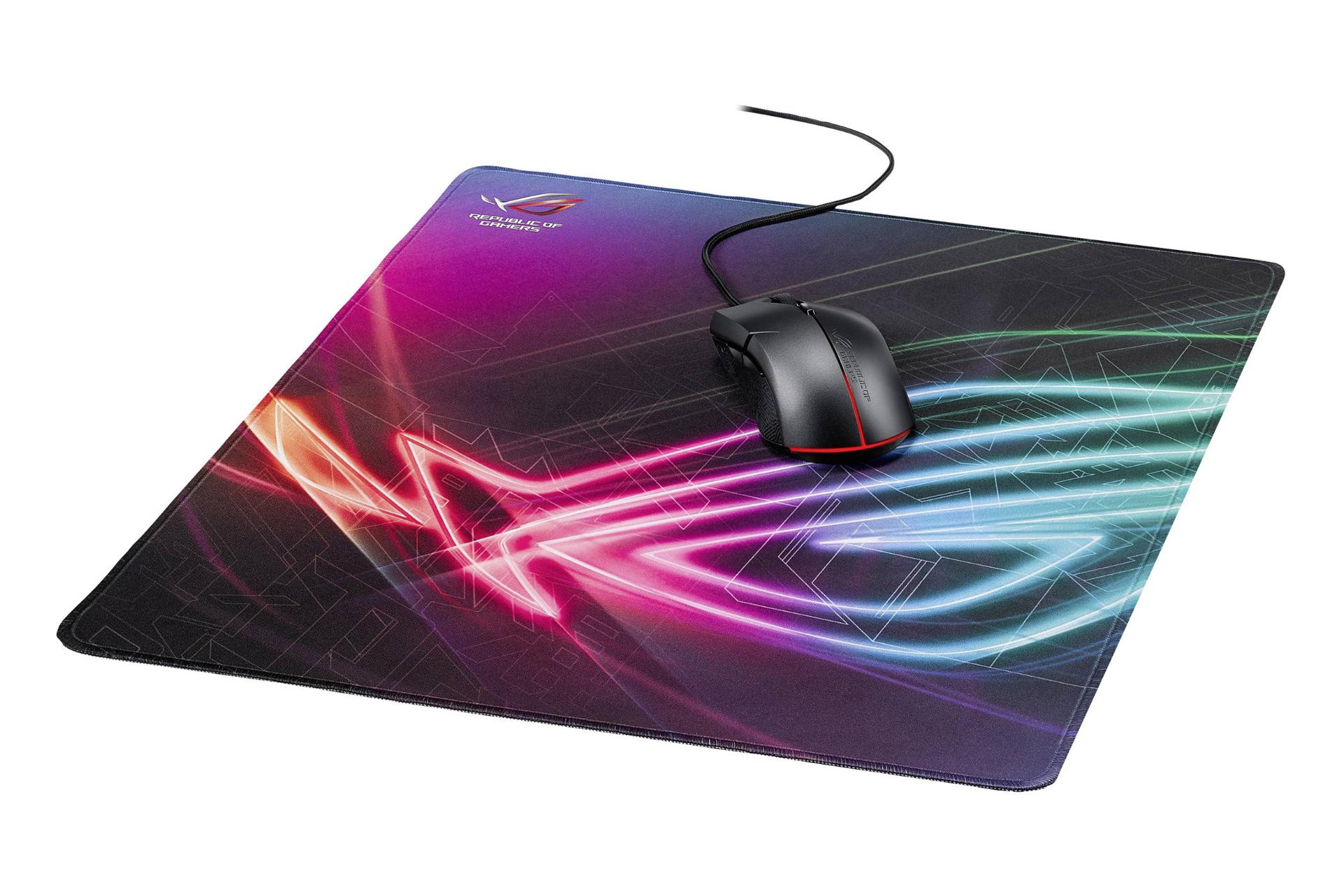مرجع متخصصين ايران نمايش ماوس پد ايسوس ROG Strix Edge به همراه موس