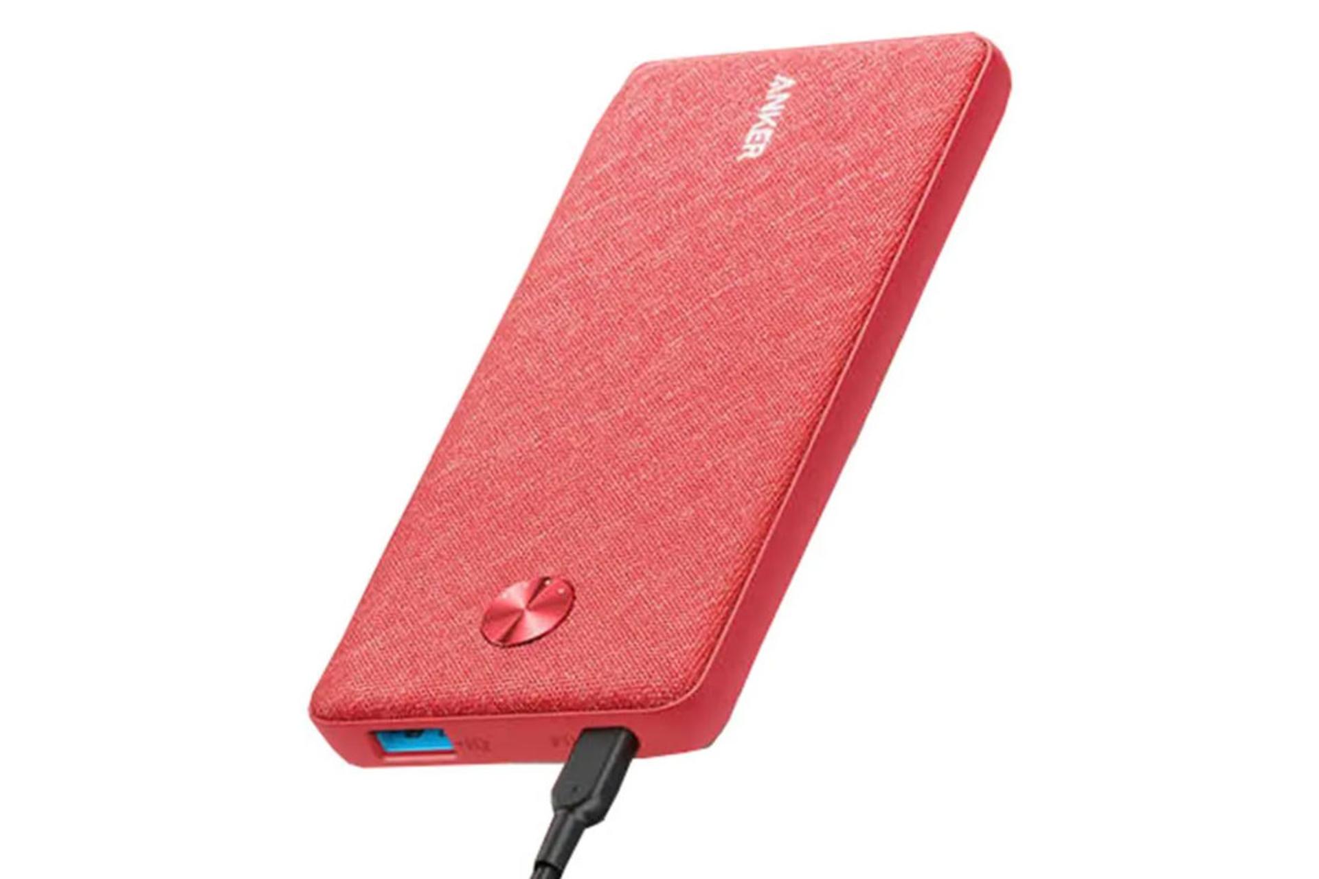 پاور بانک انکر PowerCore III Sense 10K با ظرفیت 10000 میلی‌آمپر ساعت قرمز
