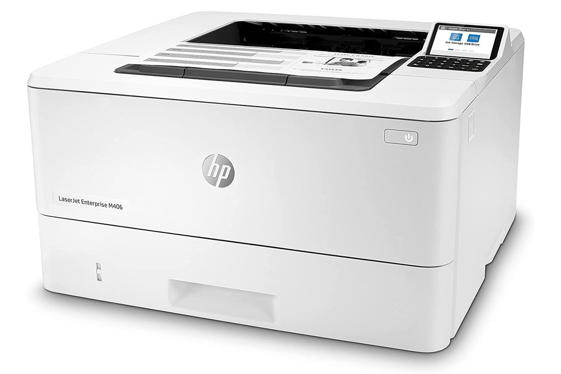 پرینتر اچ پی HP LaserJet Enterprise M406dn نمای جلو
