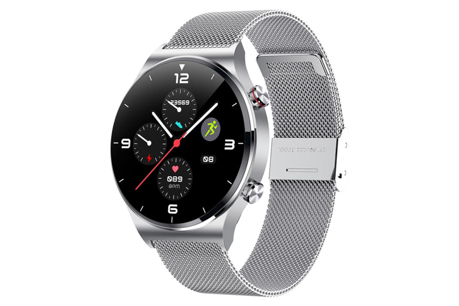 نمای نیمرخ راست ساعت هوشمند پرووان PWS05 رنگ سیلور