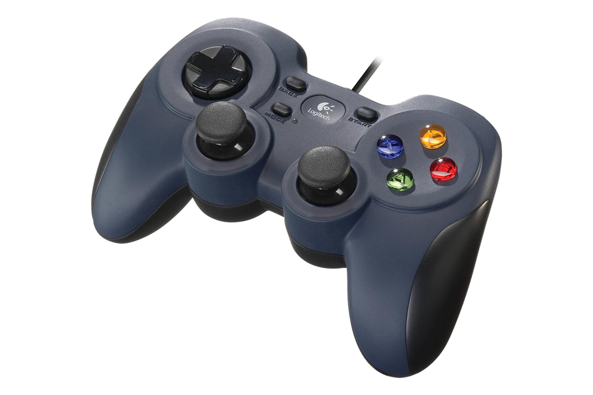 نمای نیم رخ جلوی دسته بازی لاجیتک F710 وایرد کنترلر