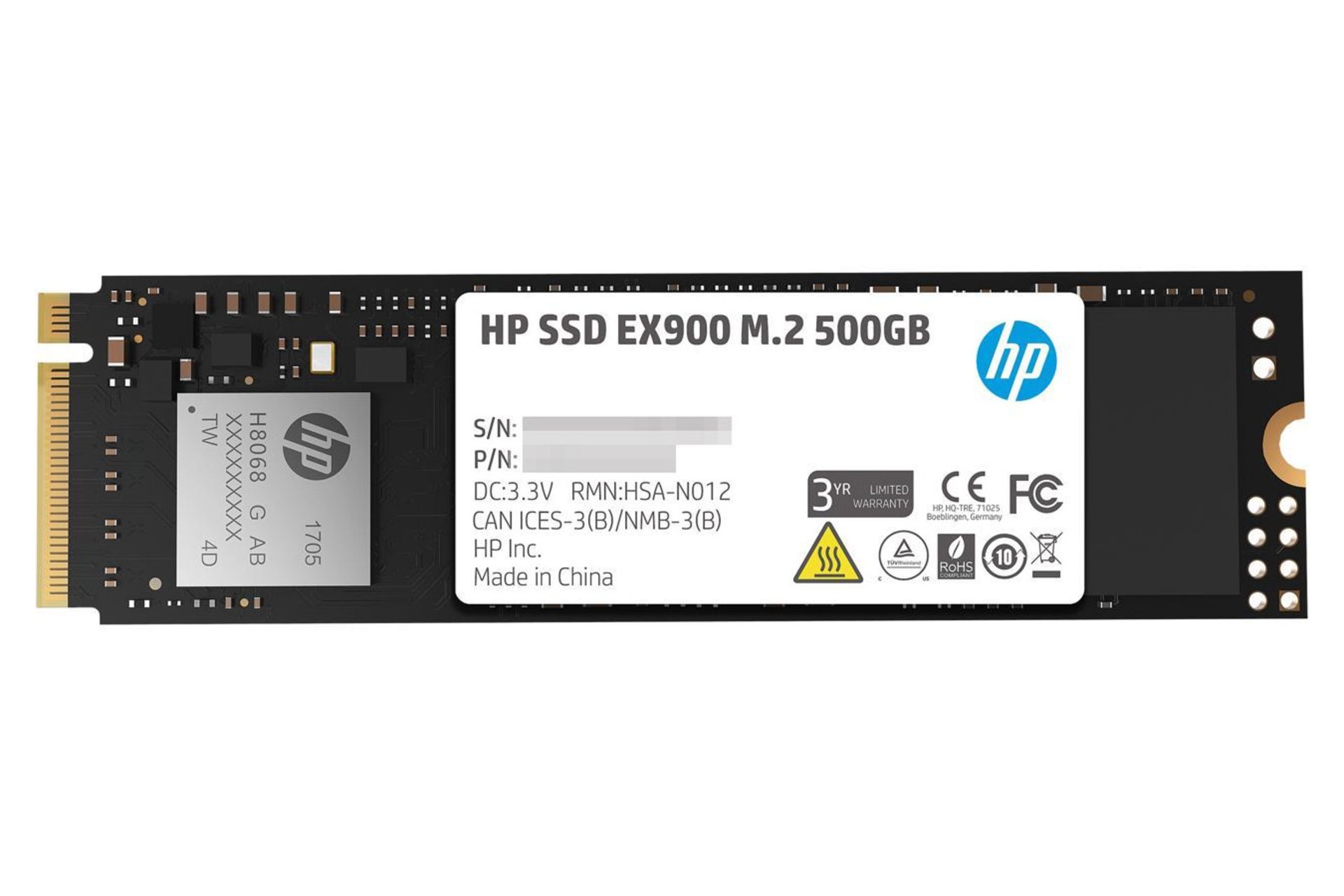SSD اچ پی EX900 NVMe M.2 ظرفیت 500 گیگابایت