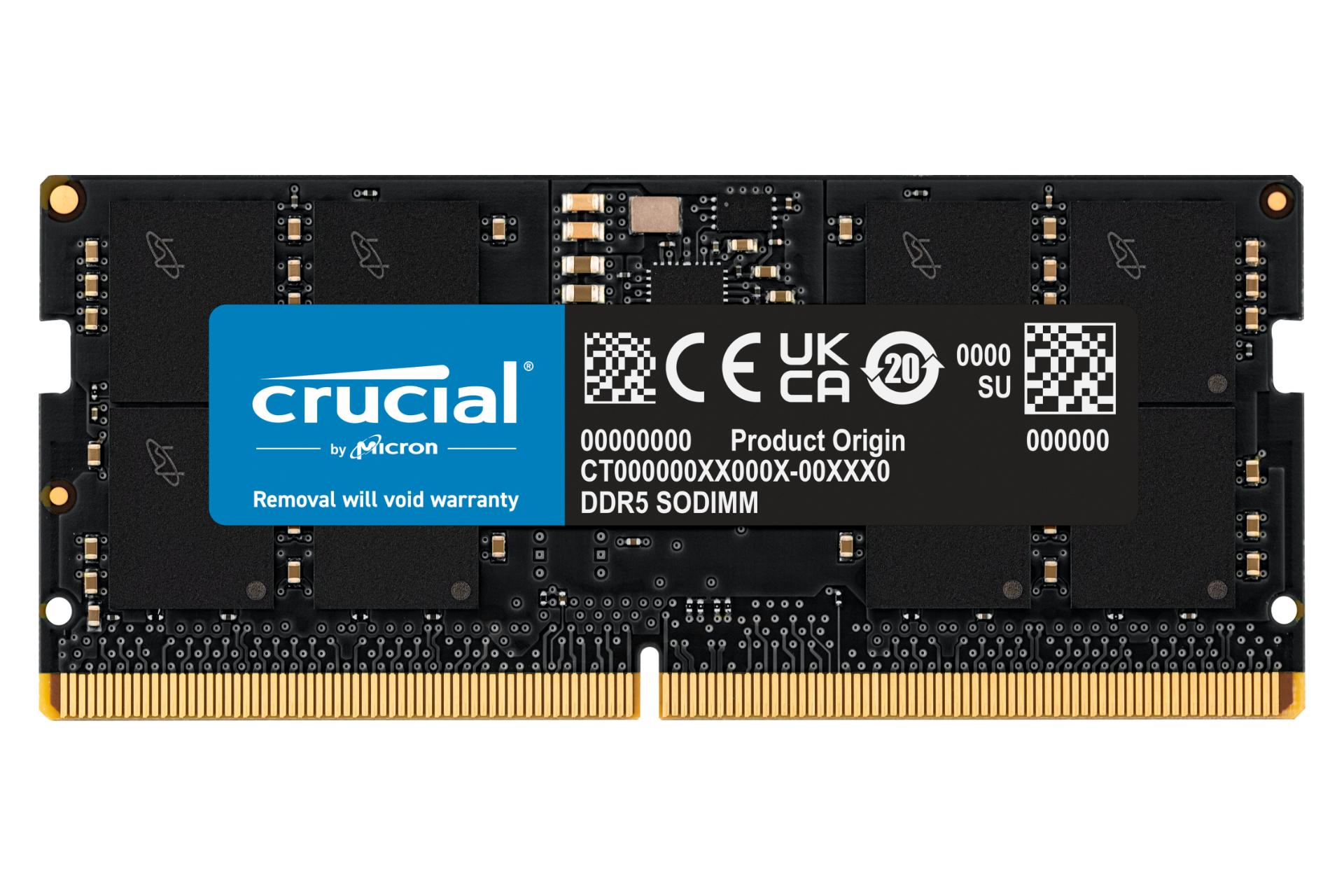 رم کروشیال Crucial CT16G48C40S5 ظرفیت 16 گیگابایت از نوع DDR5-4800 CL40