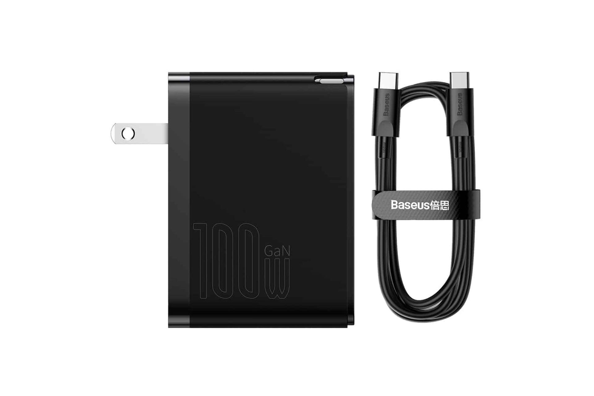 شارژر باسئوس GaN5 Pro 100W همراه کابل