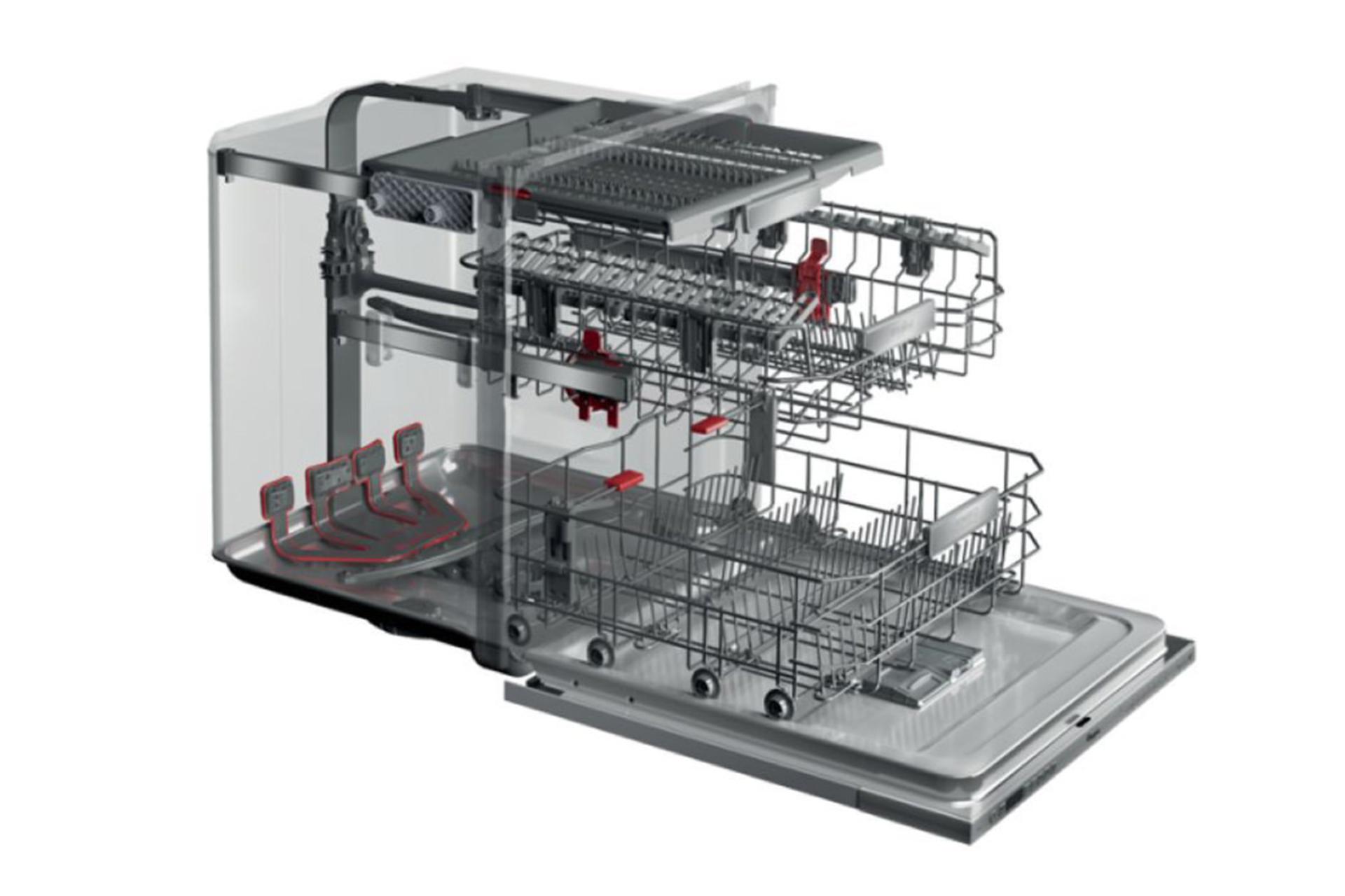 ماشین ظرفشویی ویرپول Whirlpool WFC 3C26 F X فضای داخل