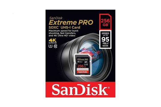 SanDisk Extreme Pro V30 SDXC Class 10 UHS-I U3 256GB