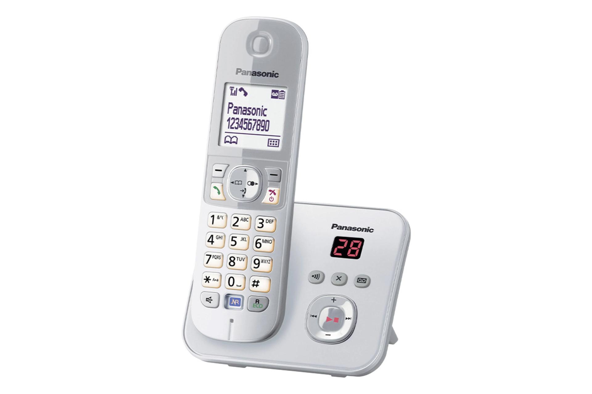 مرجع متخصصين ايران تلفن پاناسونيك KX-TG6821 نقره‌اي