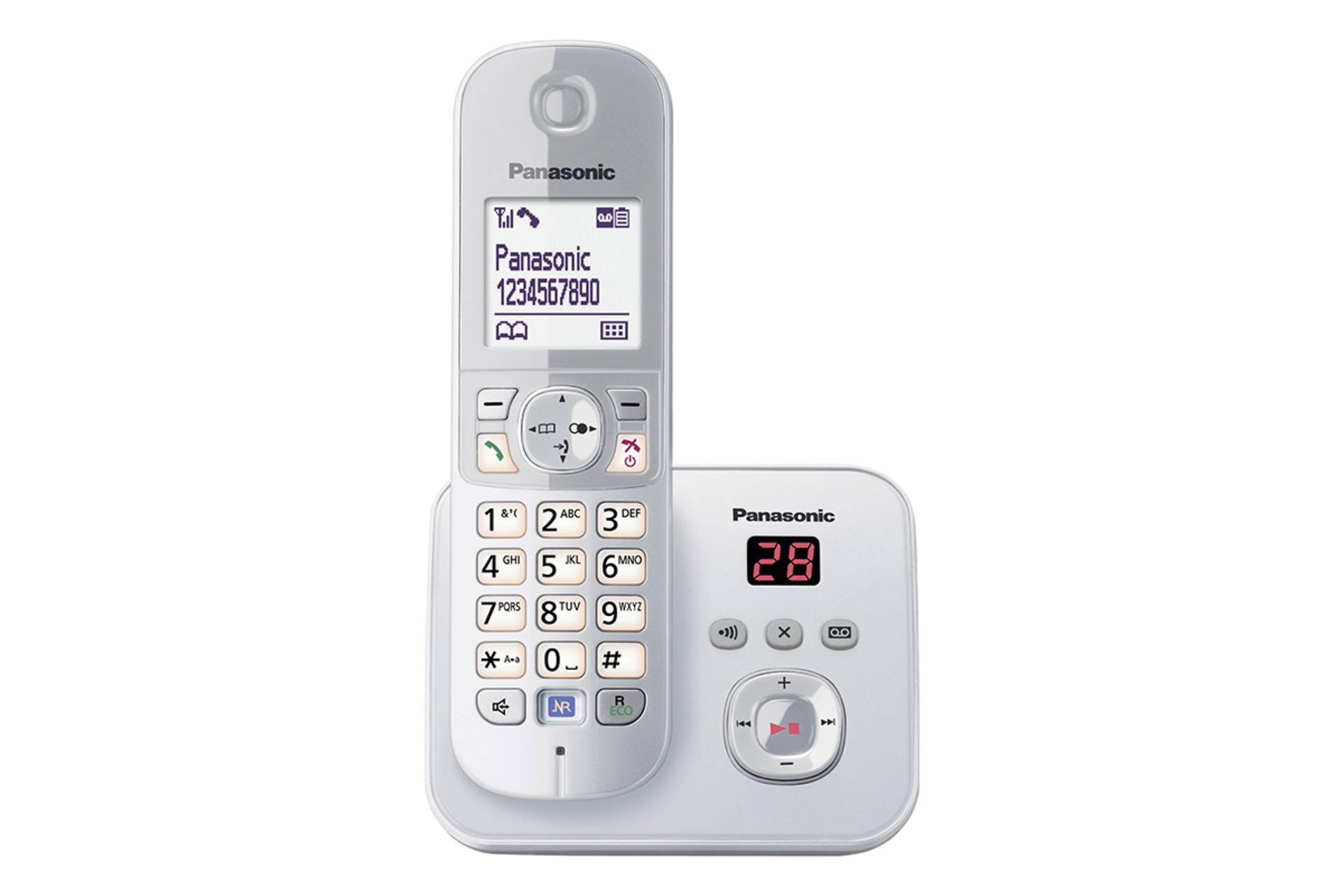 مرجع متخصصين ايران تلفن پاناسونيك KX-TG6821 نقره‌اي