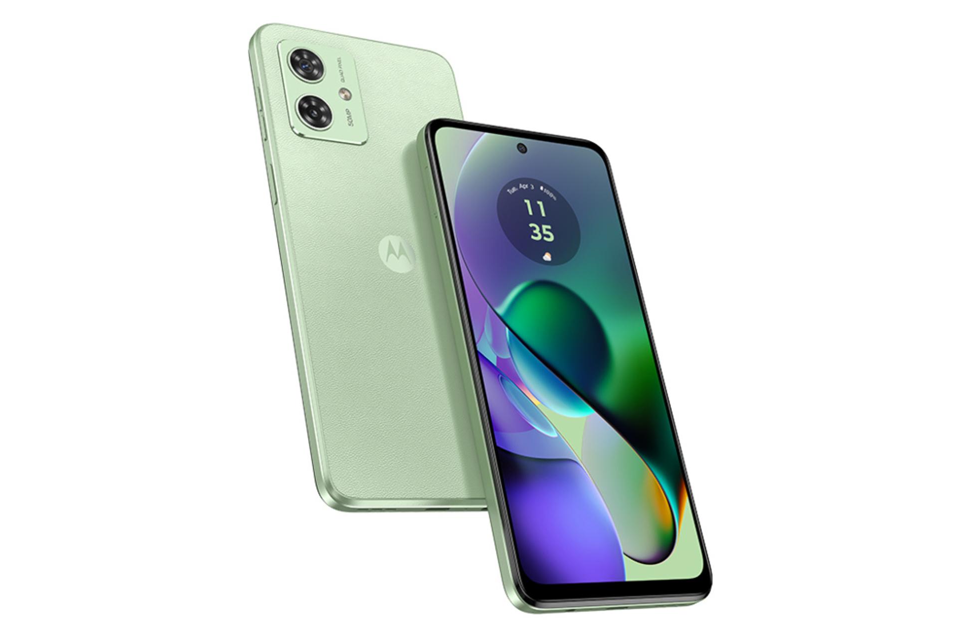 نمای کناری گوشی موبایل موتو G54 موتورولا نسخه چین / Motorola Moto G54 China سبز
