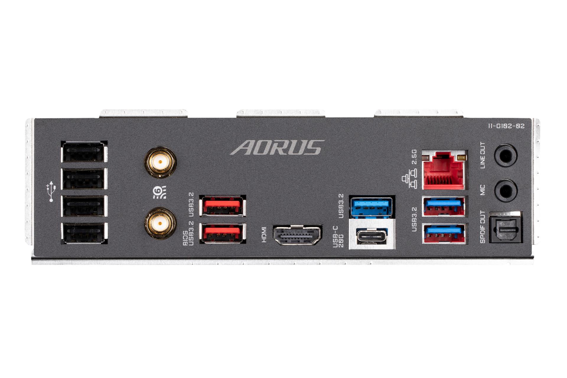 درگاه‌های مادربرد گیگابایت GIGABYTE Z790 AORUS ELITE AX DDR4 (rev. 1.x)
