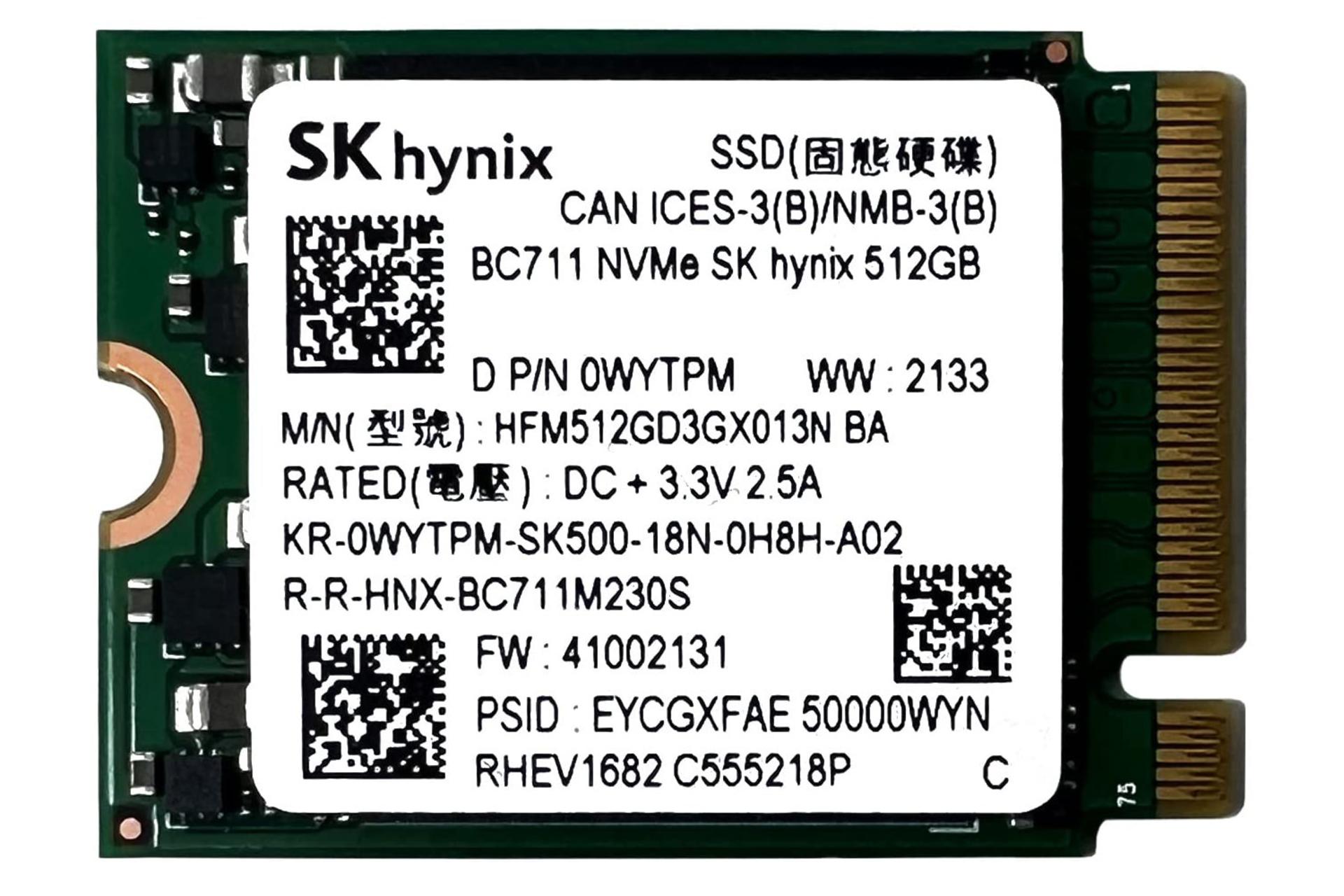 SSD اس کی هاینیکس BC711 NVMe M.2 2230