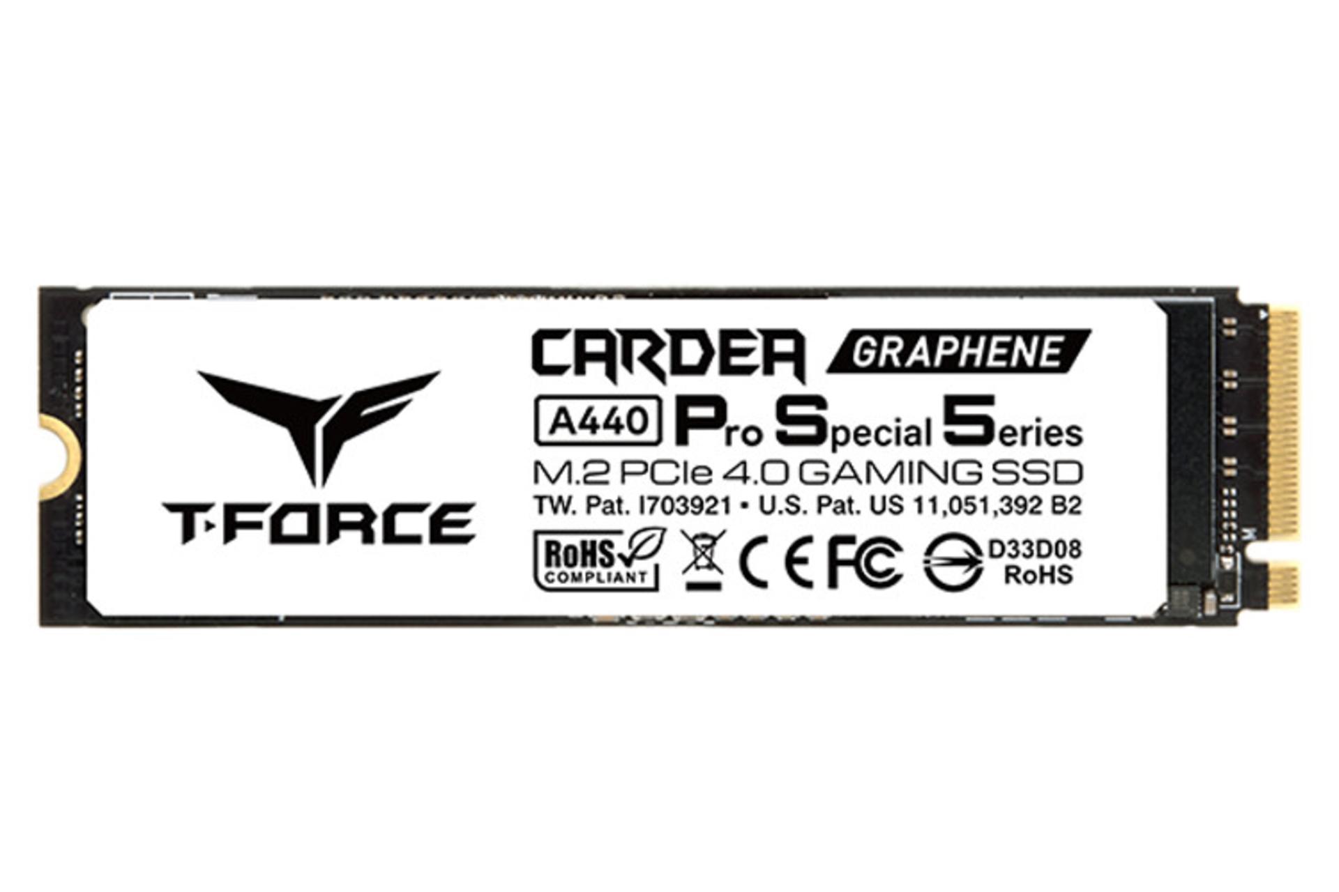 نمای روبرو SSD تیم گروپ CARDEA A440 Pro PS5