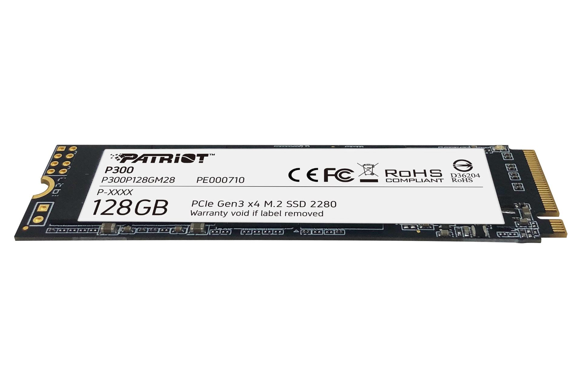 مرجع متخصصين ايران نماي جانبي SSD پتريوت Patriot P300 NVMe M.2 128GB ظرفيت 128 گيگابايت