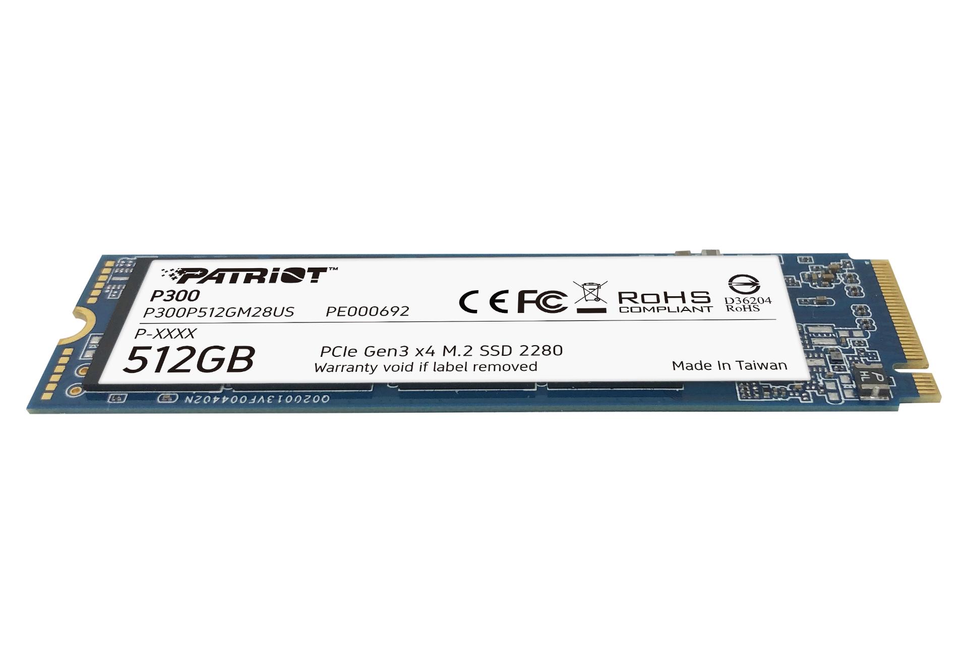 SSD پتریوت Patriot P300 NVMe M.2 512GB ظرفیت 512 گیگابایت