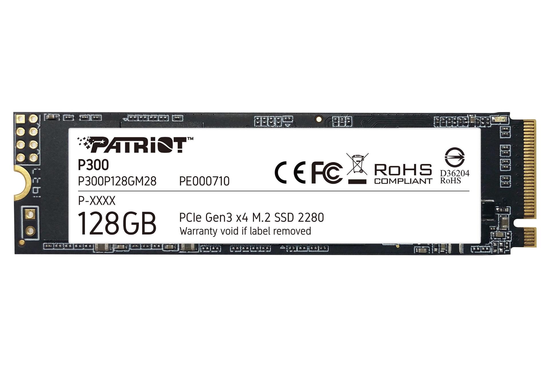 SSD پتریوت Patriot P300 NVMe M.2 128GB ظرفیت 128 گیگابایت