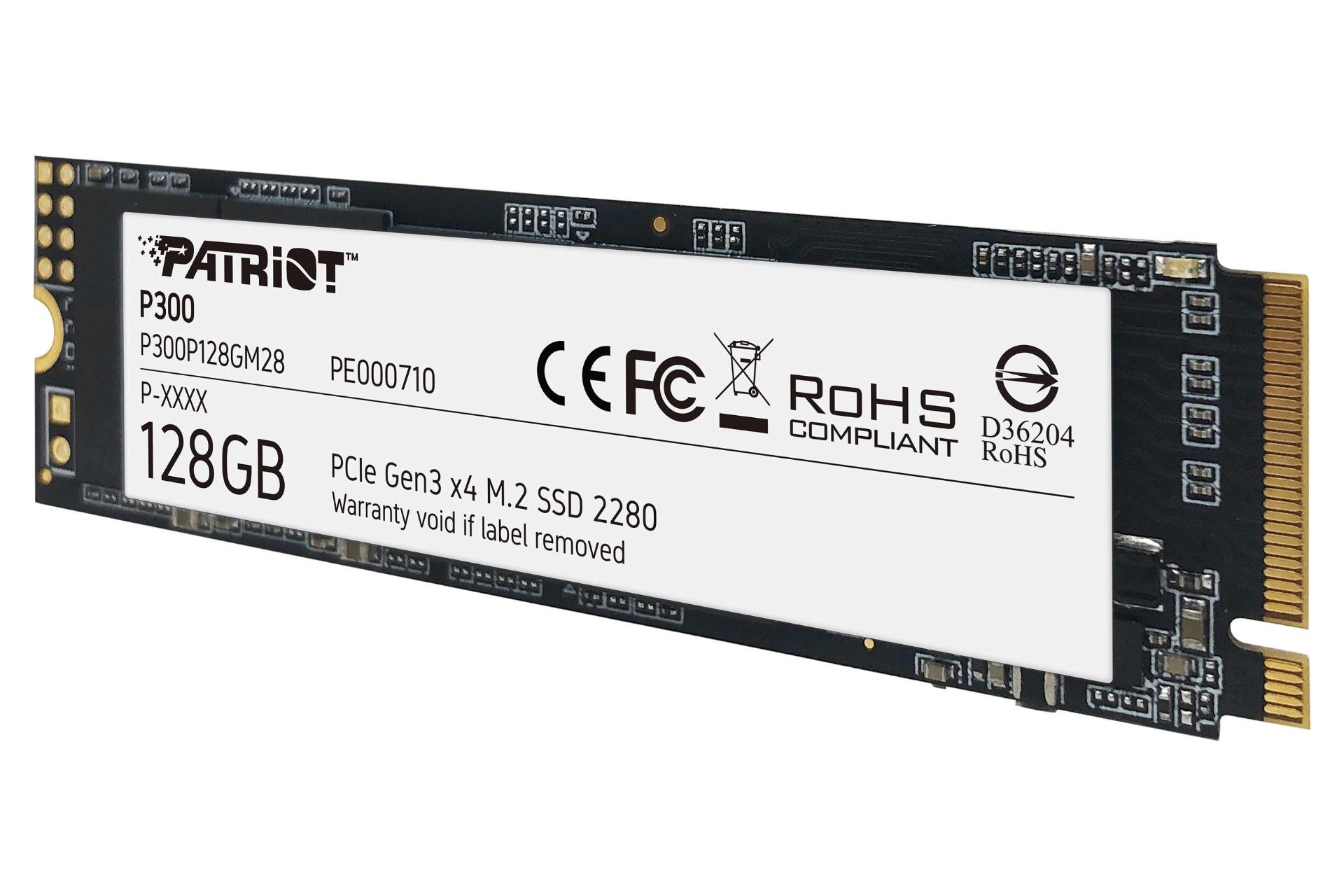 نمای راست SSD پتریوت Patriot P300 NVMe M.2 128GB ظرفیت 128 گیگابایت