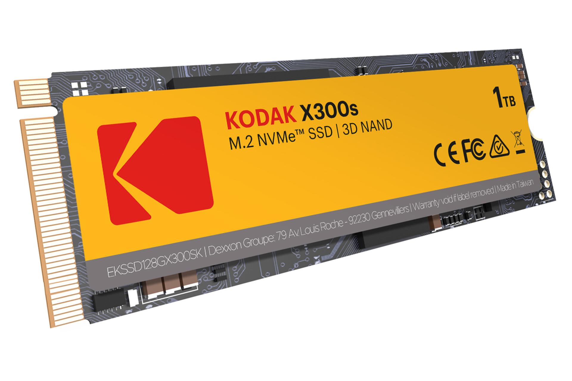 نمای جانبی SSD کداک X300s NVMe M.2 ظرفیت 1 ترابایت