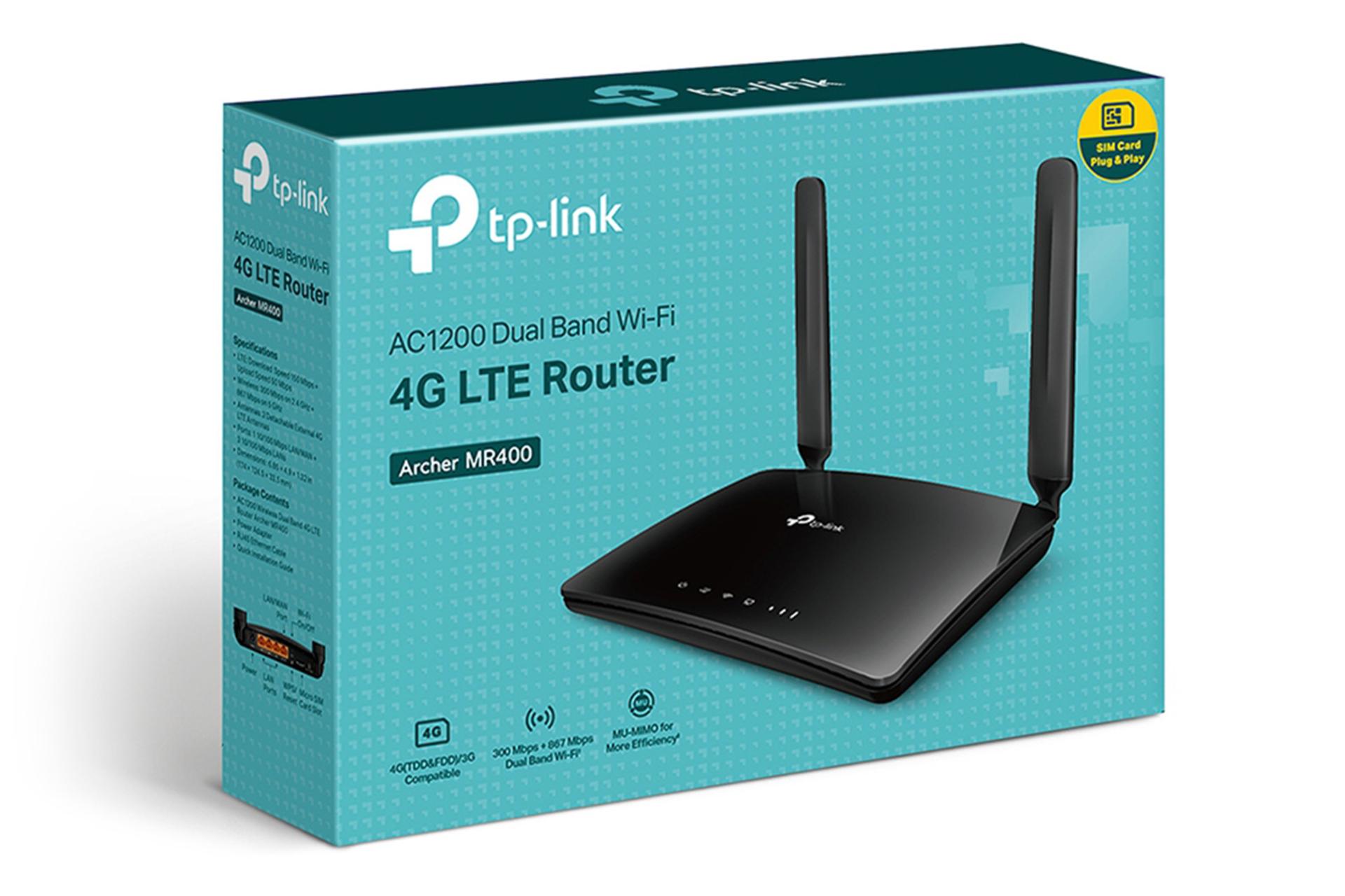 جعبه مودم و روتر سیم‌ کارتی تی پی لینک TP-Link Archer MR400 V4