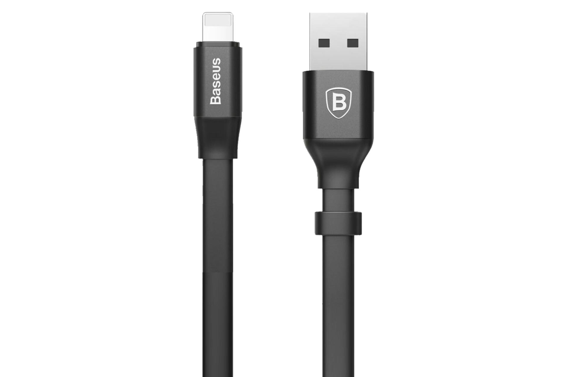 کابل شارژ USB باسئوس USB به Lightning مدل NIMBLE با طول 0.23 متر مشکی