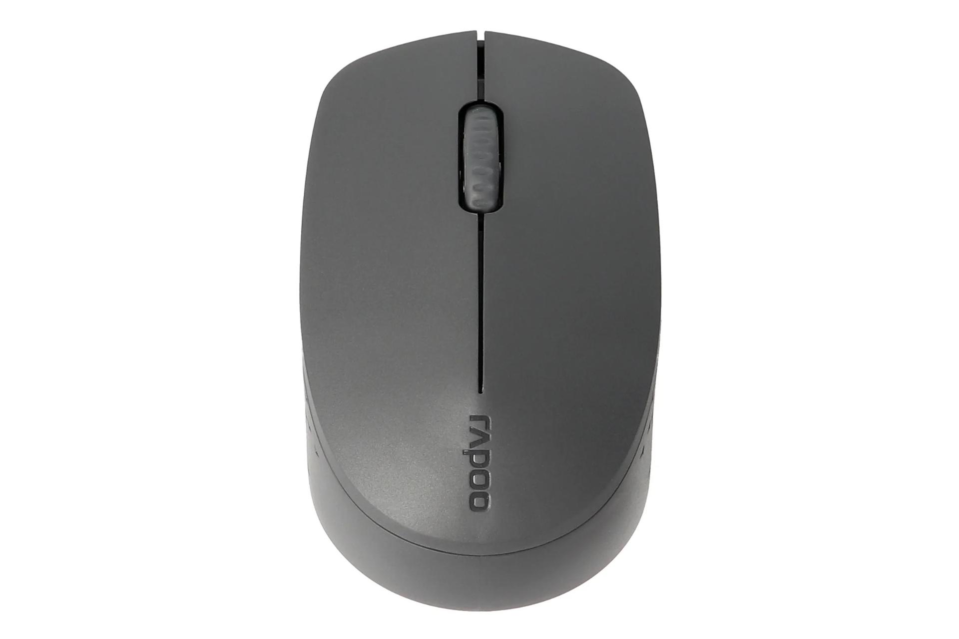 نمای روبرو ماوس رپو M100 Silent خاکستری تیره