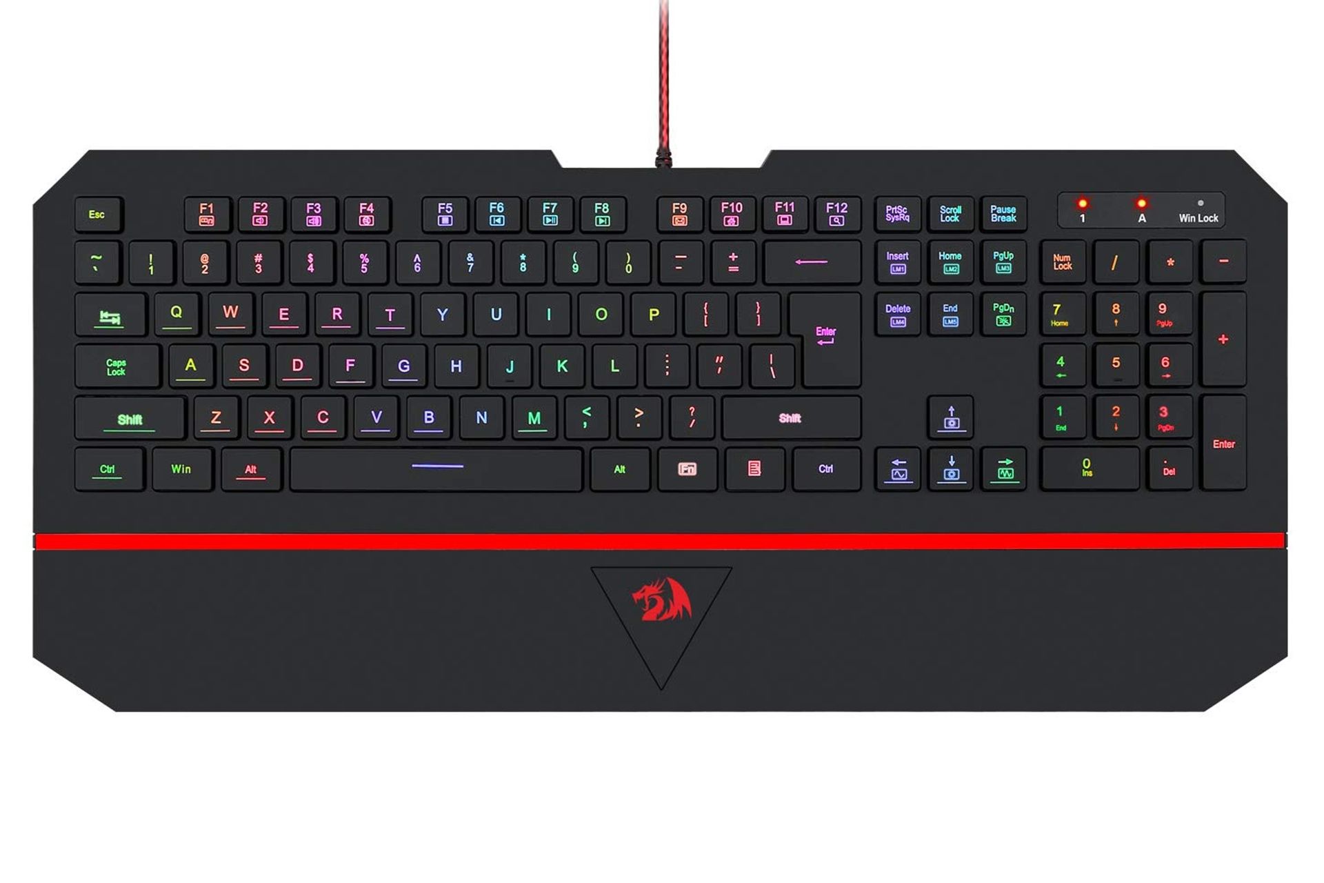 نمای روبرو کیبورد گیمینگ ردراگون Redragon K502 Karura