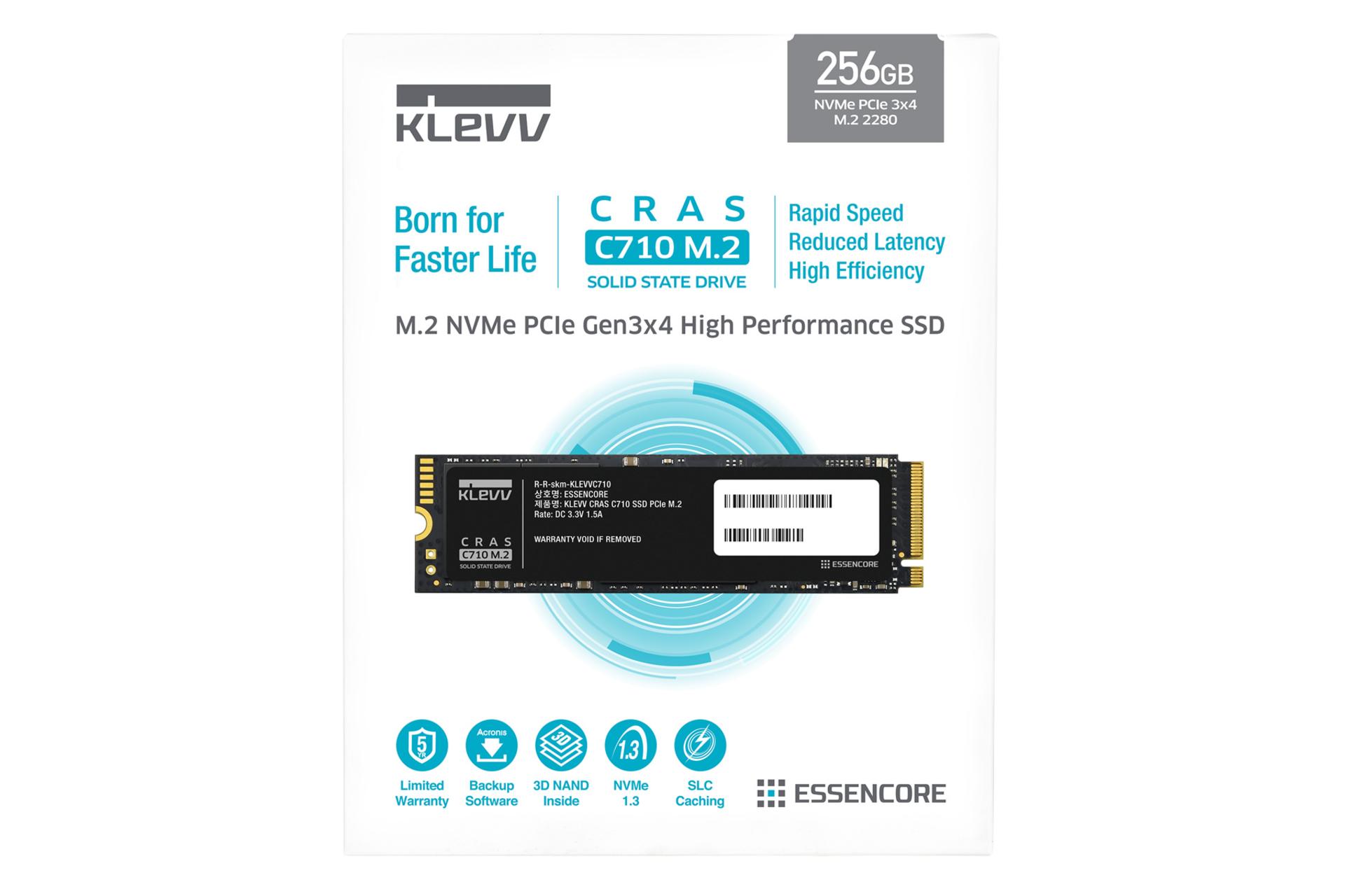 جعبه SSD کلو CRAS C710 NVMe M.2 ظرفیت 256 گیگابایت