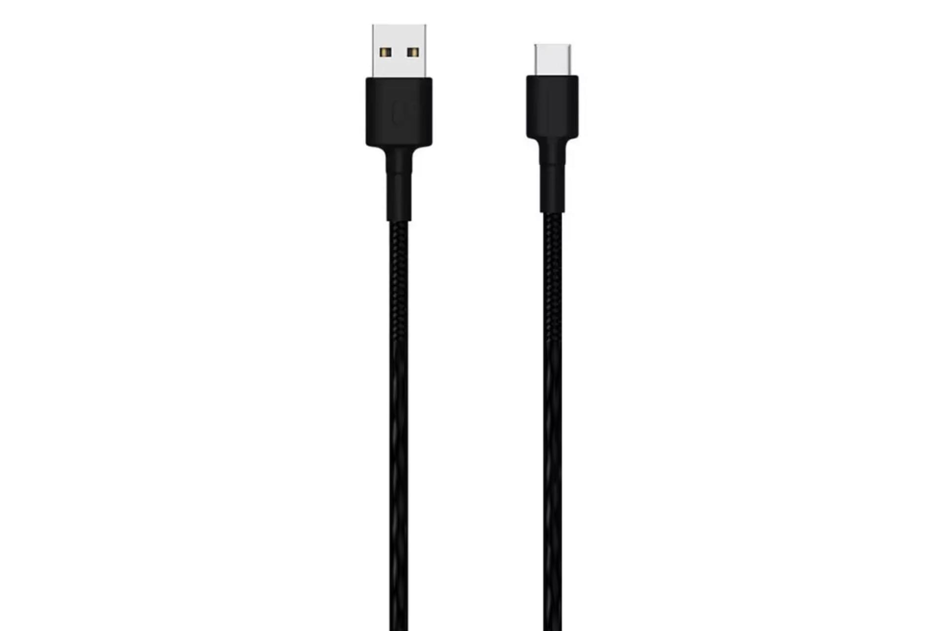 کابل شارژ USB شیائومی Type-A به Type-C مدل SJX10ZM با طول 1 متر مشکی