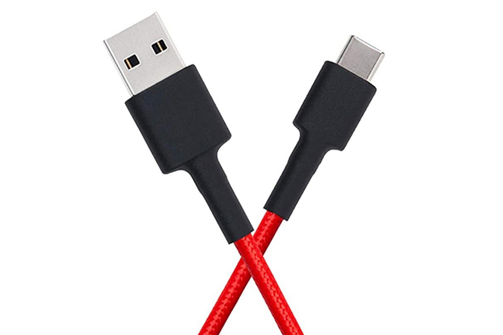 کابل شارژ USB شیائومی Type-A به Type-C مدل SJX10ZM با طول 1 متر قرمز