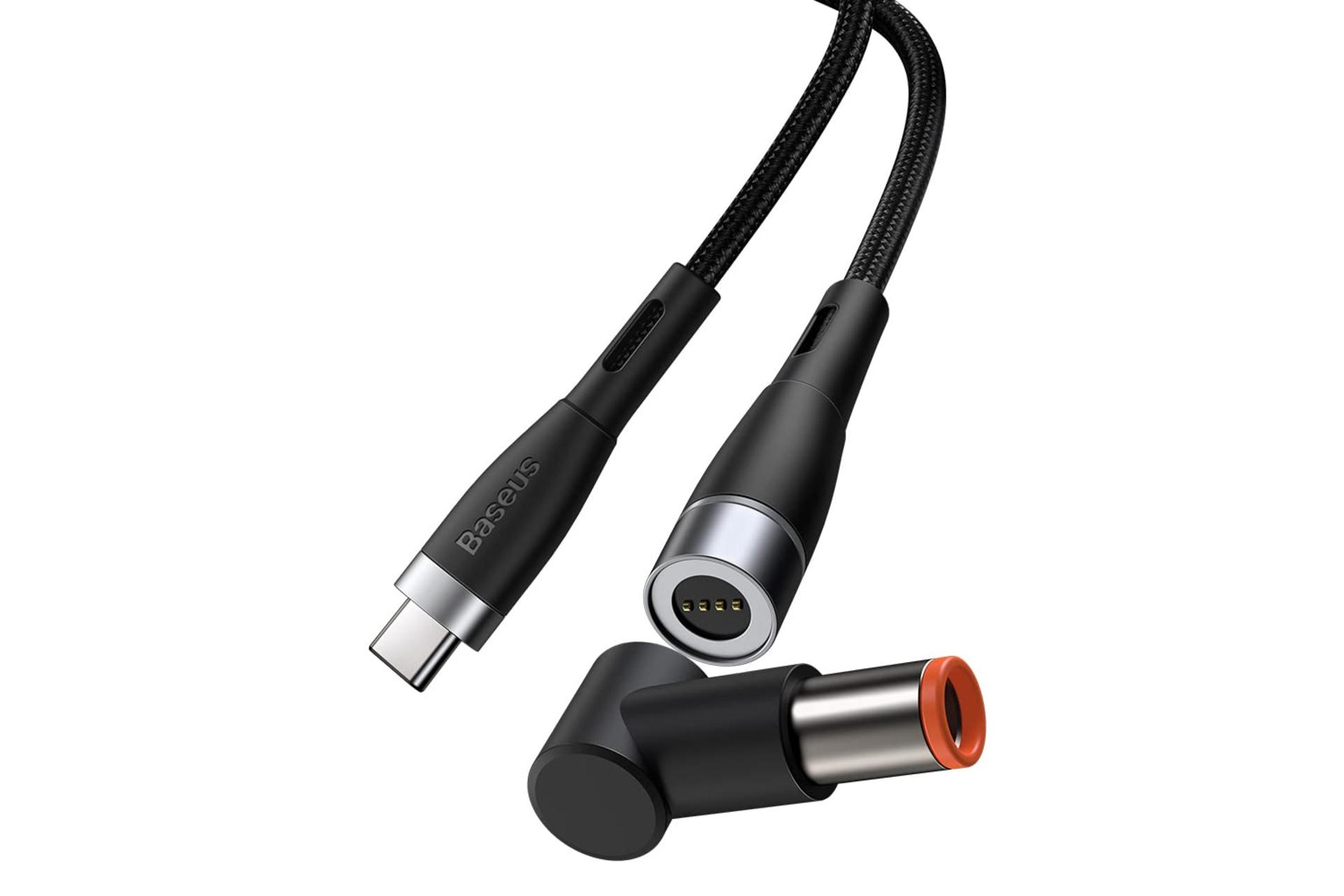 کانکتور کابل شارژ USB باسئوس Type-C به DC مدل Zinc Magnetic با طول 2 متر