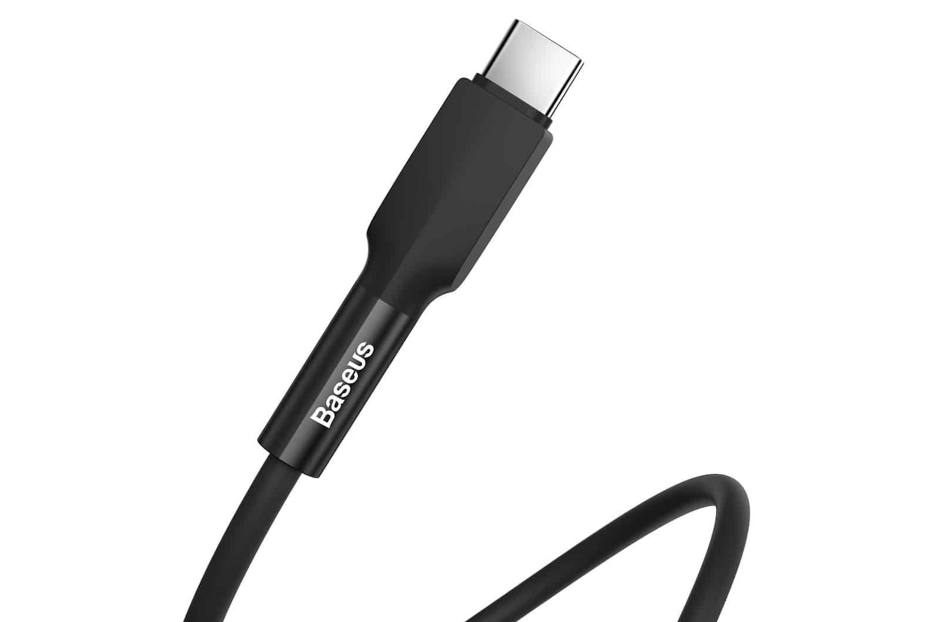 کانکتور کابل شارژ USB باسئوس USB به Type-C مدل Silica Gel با طول 1 متر