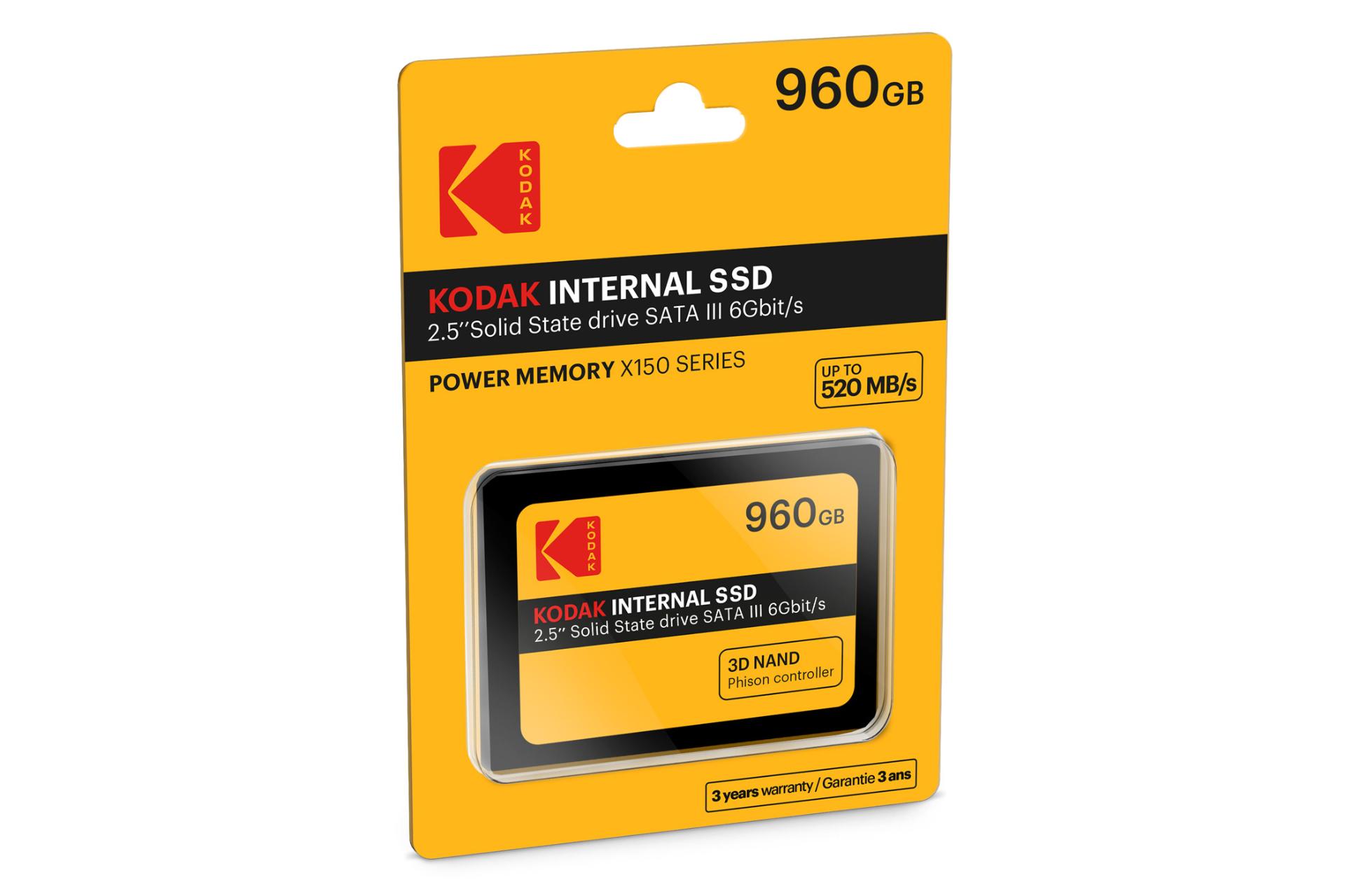 جعبه SSD کداک X150 SATA 2.5 Inch ظرفیت 960 گیگابایت