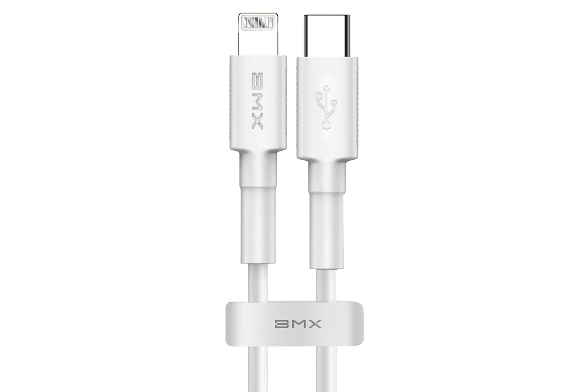 کابل شارژ USB باسئوس Type-C به Lightning مدل BMX Mini White MFi Certified با طول 1.2 متر سفید