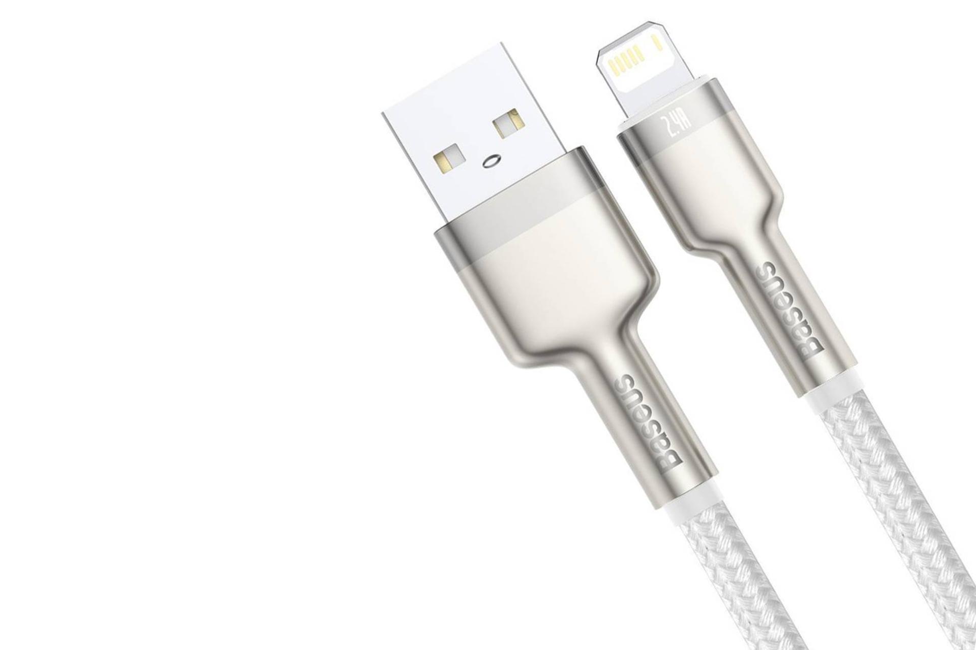 کابل شارژ USB باسئوس USB به Lightning مدل Cafule Metal با طول 1 متر