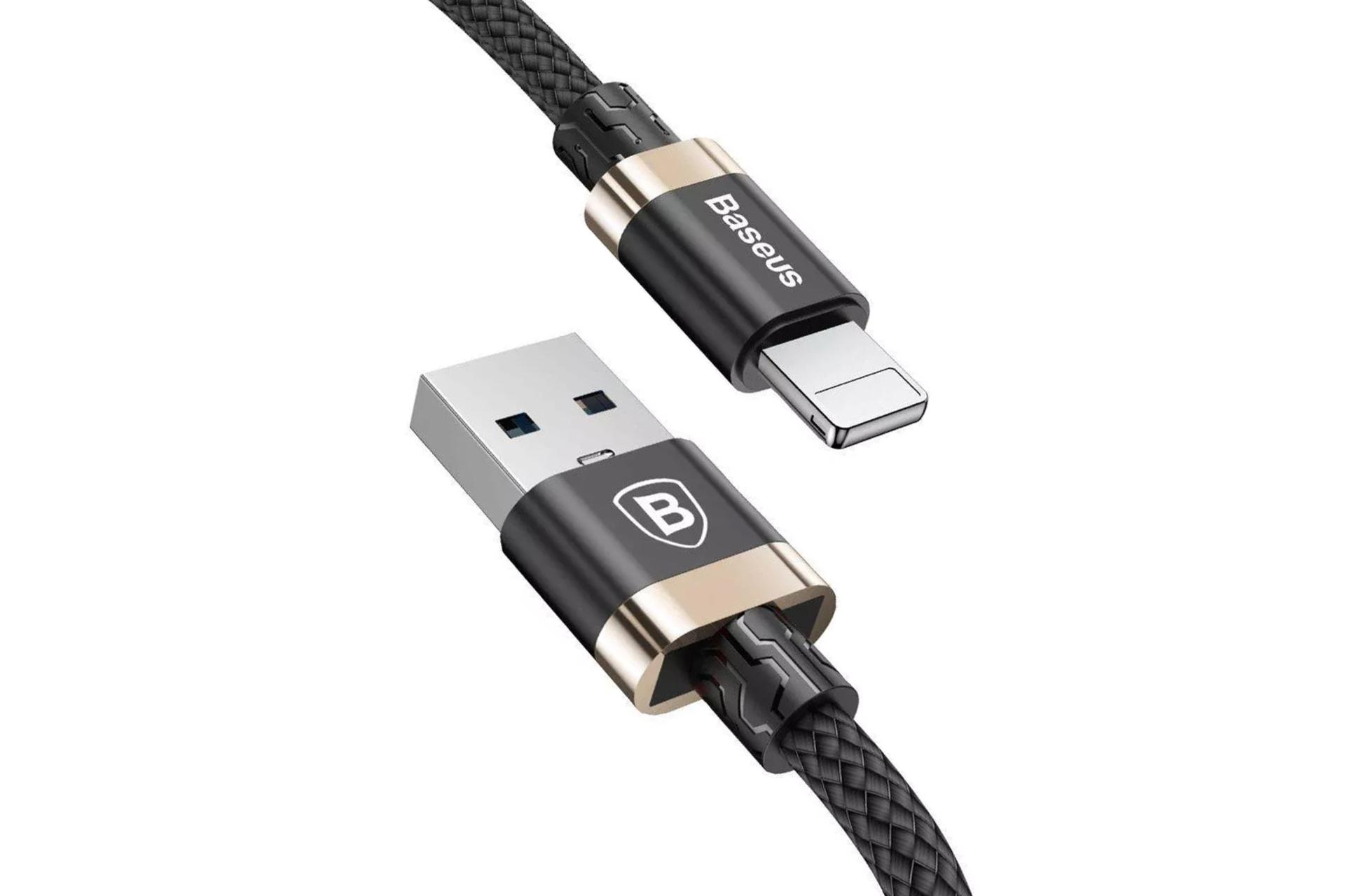 کابل شارژ USB باسئوس USB به Lightning مدل Golden Belt با طول 1 متر