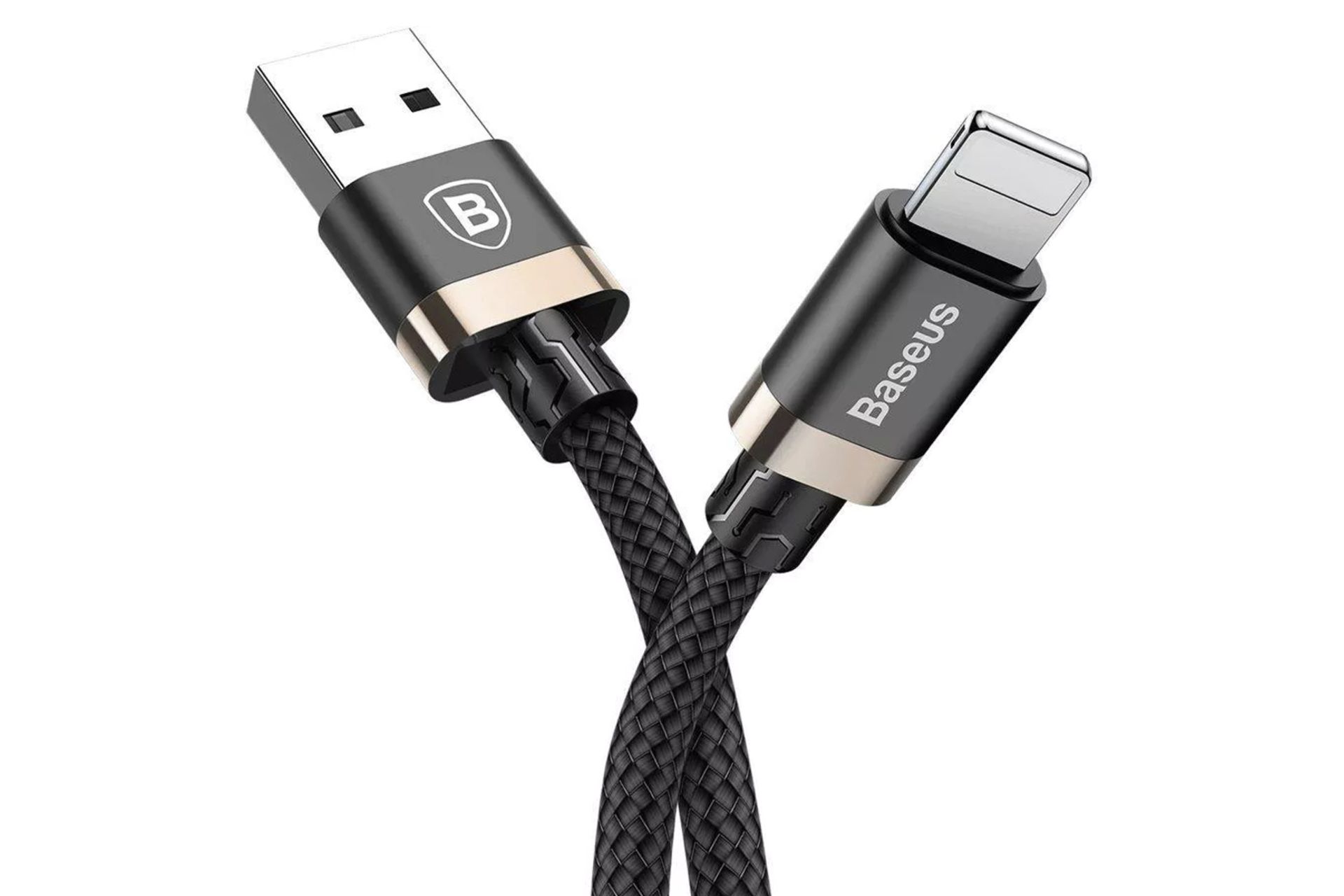 طول کابل شارژ USB باسئوس USB به Lightning مدل Golden Belt با طول 1 متر