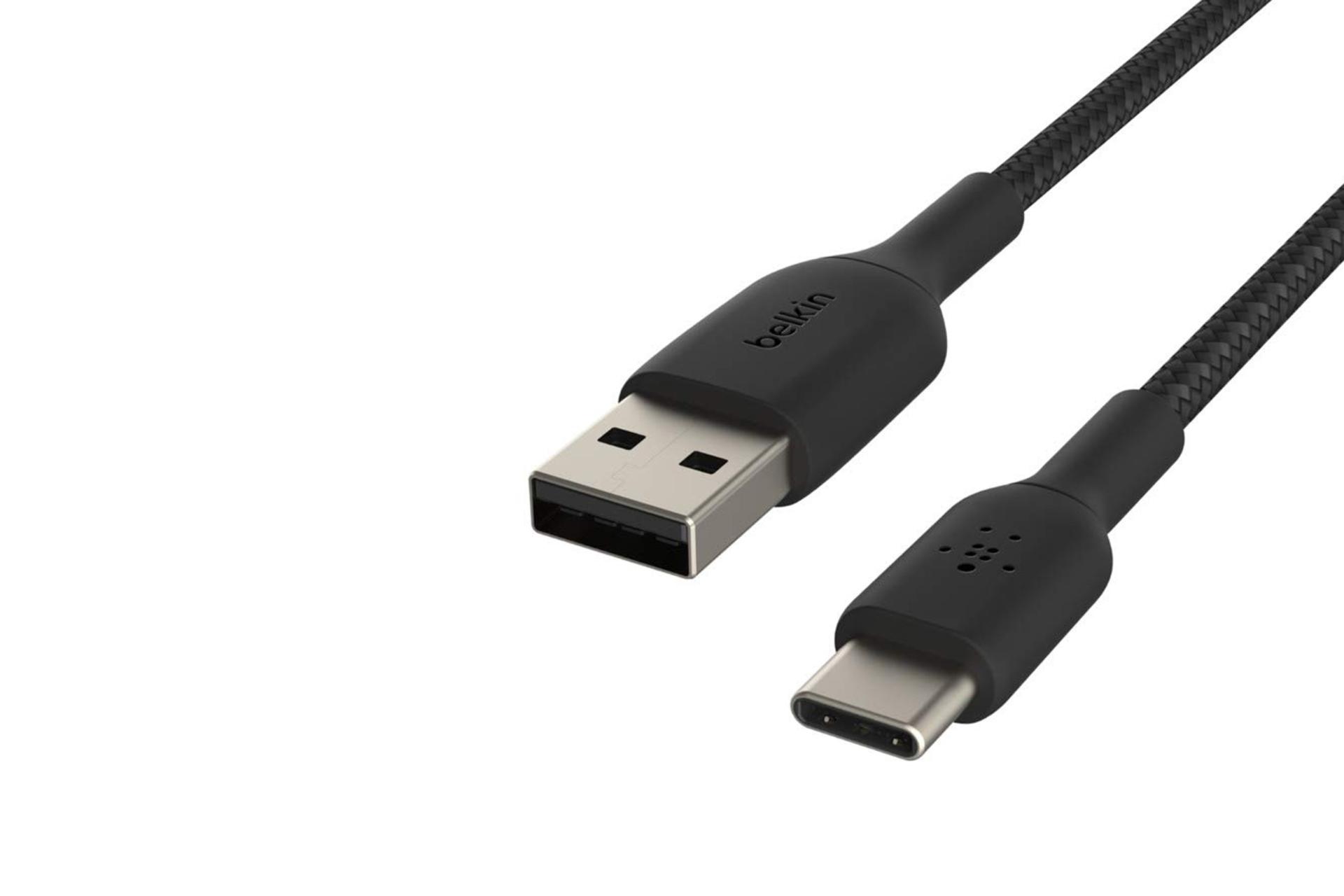 کانکتور کابل شارژ USB بلکین USB به Type-C مدل BoostCharge Braided CAB002 با طول 1 متر