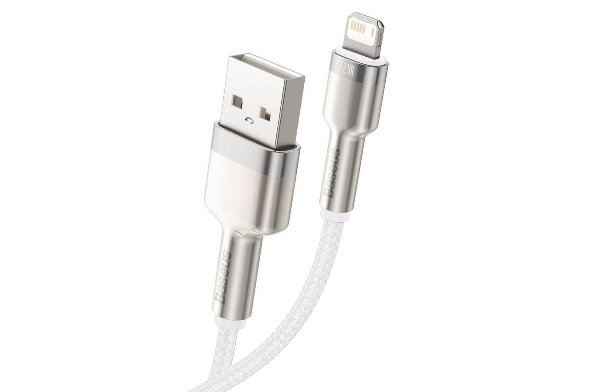 کانکتور کابل شارژ USB باسئوس USB به Lightning مدل Cafule Metal با طول 1 متر