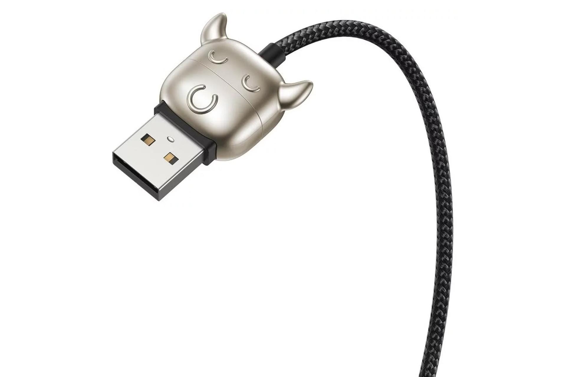 کانکتور کابل شارژ USB باسئوس USB به Type-C+Micro-USB+Lightning مدل Year of the Ox One-for-three با طول 1.2 متر