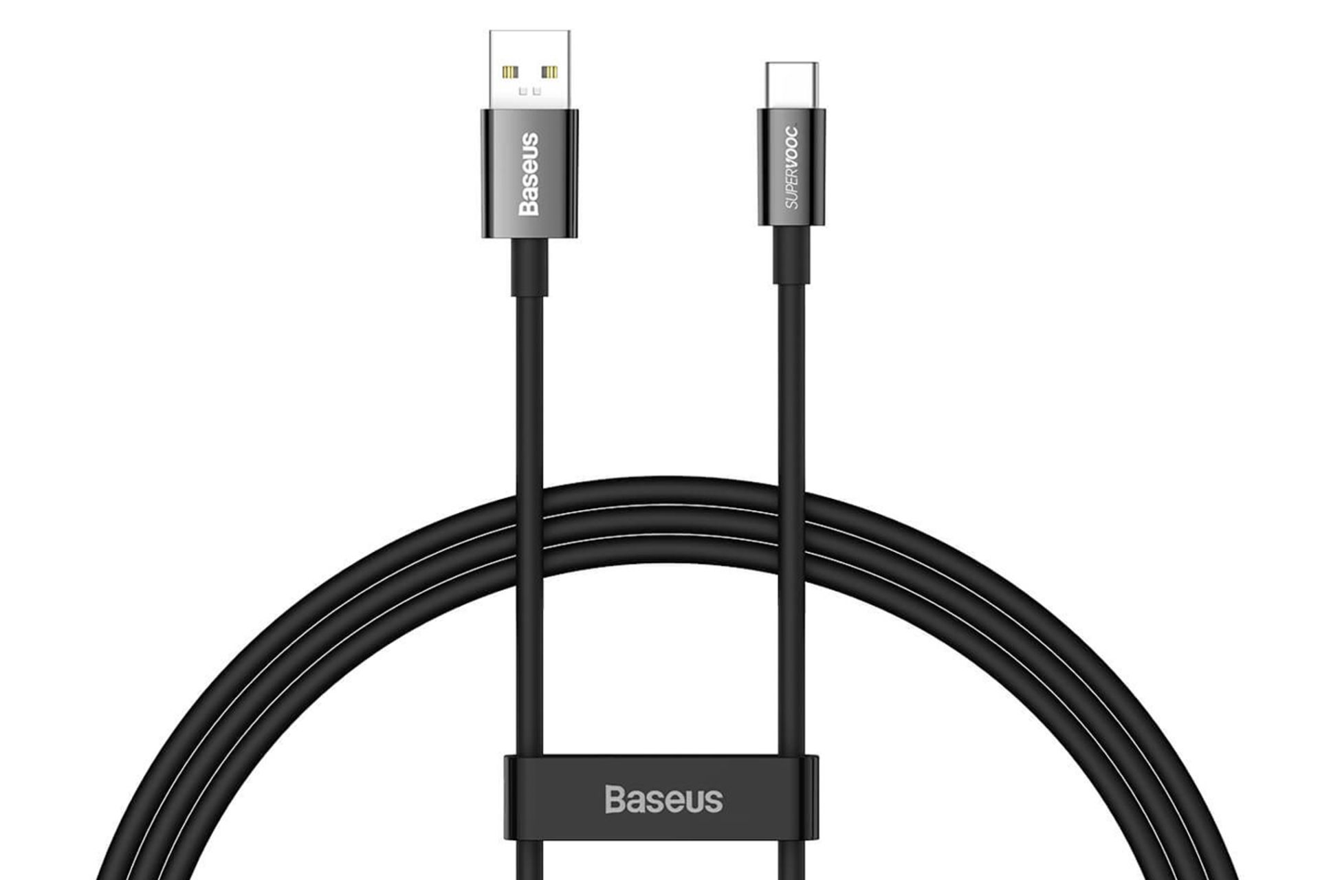 کابل شارژ USB باسئوس USB به Type-C مدل SUPERVOOC 65w با طول 2 متر مشکی