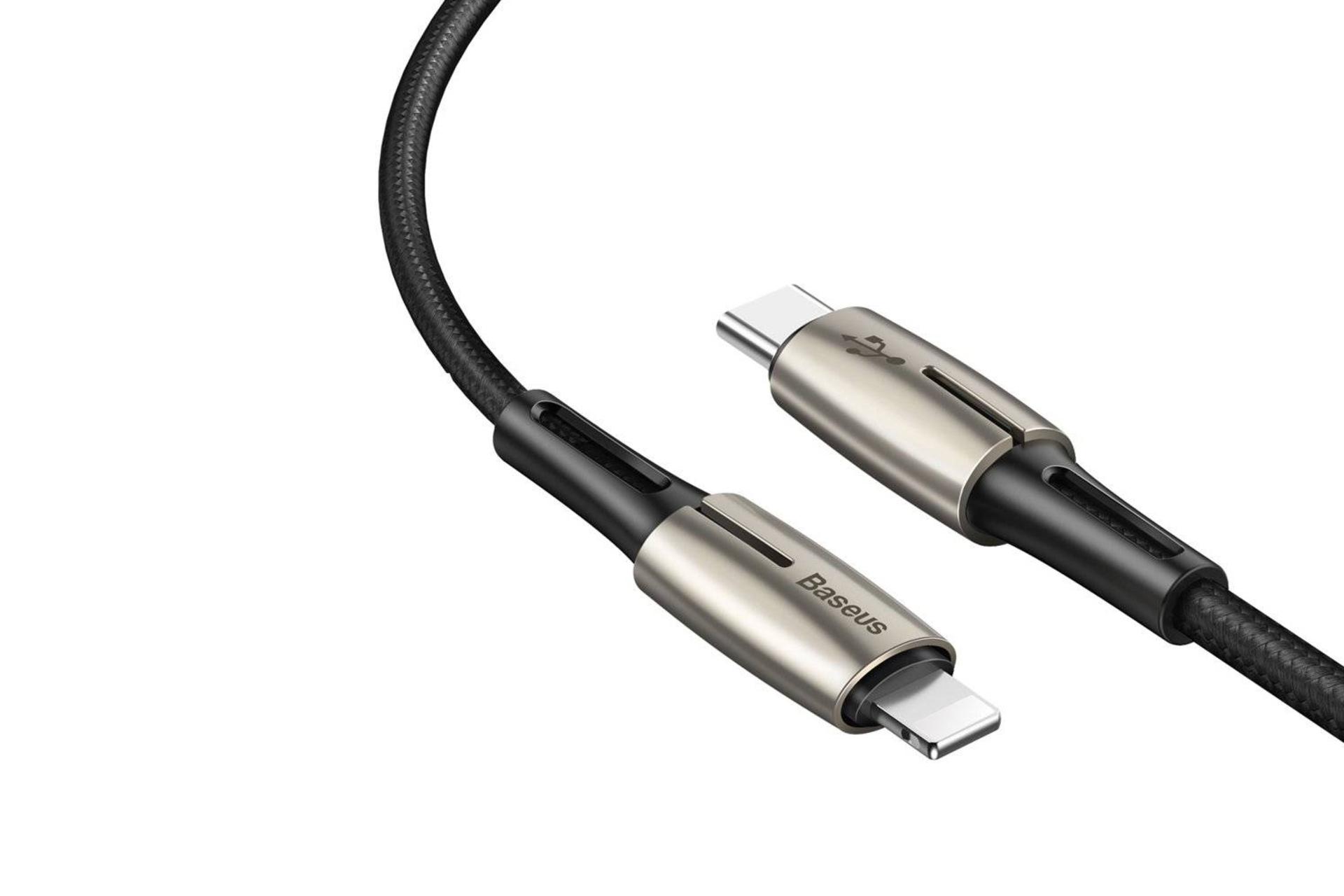 کابل شارژ USB باسئوس Type-C به Lightning مدل Water Drop با طول 1.3 متر