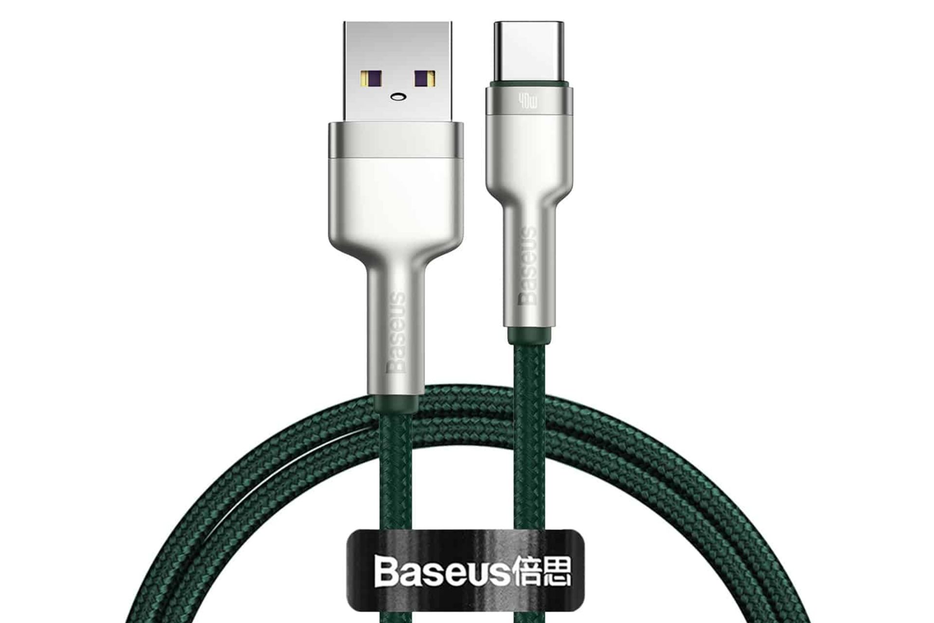 کابل شارژ USB باسئوس USB به Type-C مدل Cafule Metal 40w با طول 0.25 متر مشکی