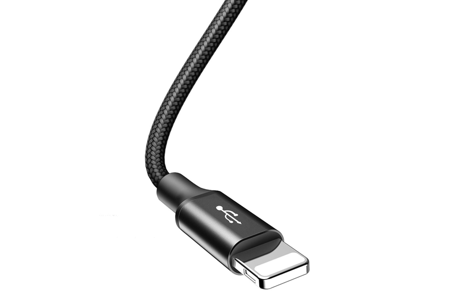 کابل شارژ USB باسئوس USB به Type-C+Micro-USB+Lightning مدل Rapid 3-in-1 3A با طول 1.2 متر