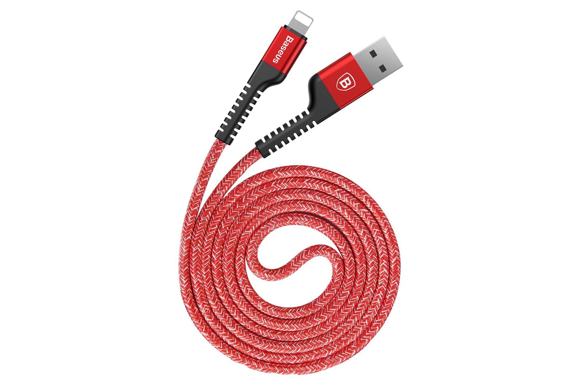 کابل شارژ USB باسئوس USB به Lightning مدل Confidant Anti-Break با طول 1.5 متر قرمز