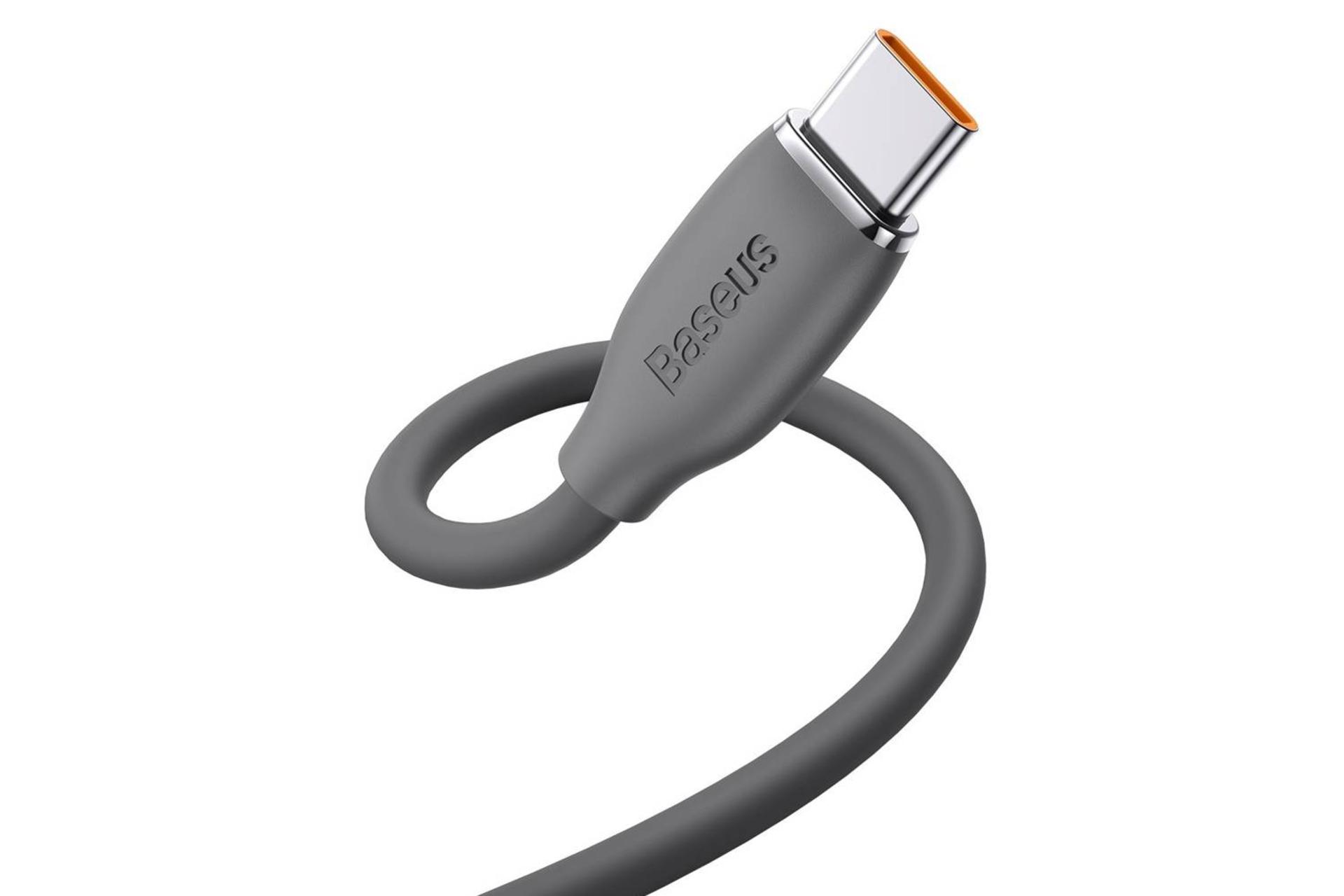 کانکتور کابل شارژ USB باسئوس USB به Type-C مدل Jelly Liquid Silica Gel با طول 1.2 متر