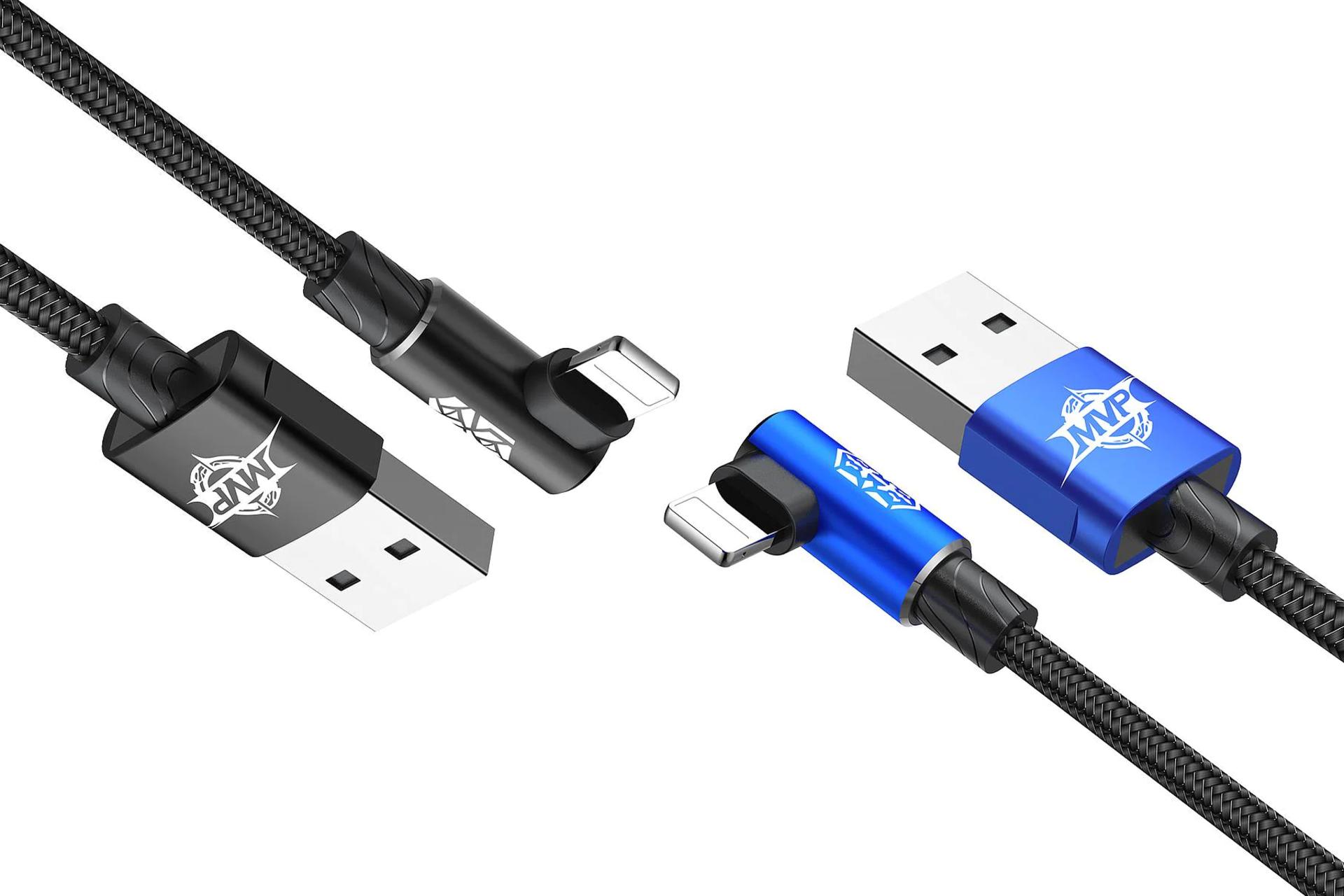 کانکتور کابل شارژ USB باسئوس USB به Lightning مدل MVP Elbow با طول 1 متر