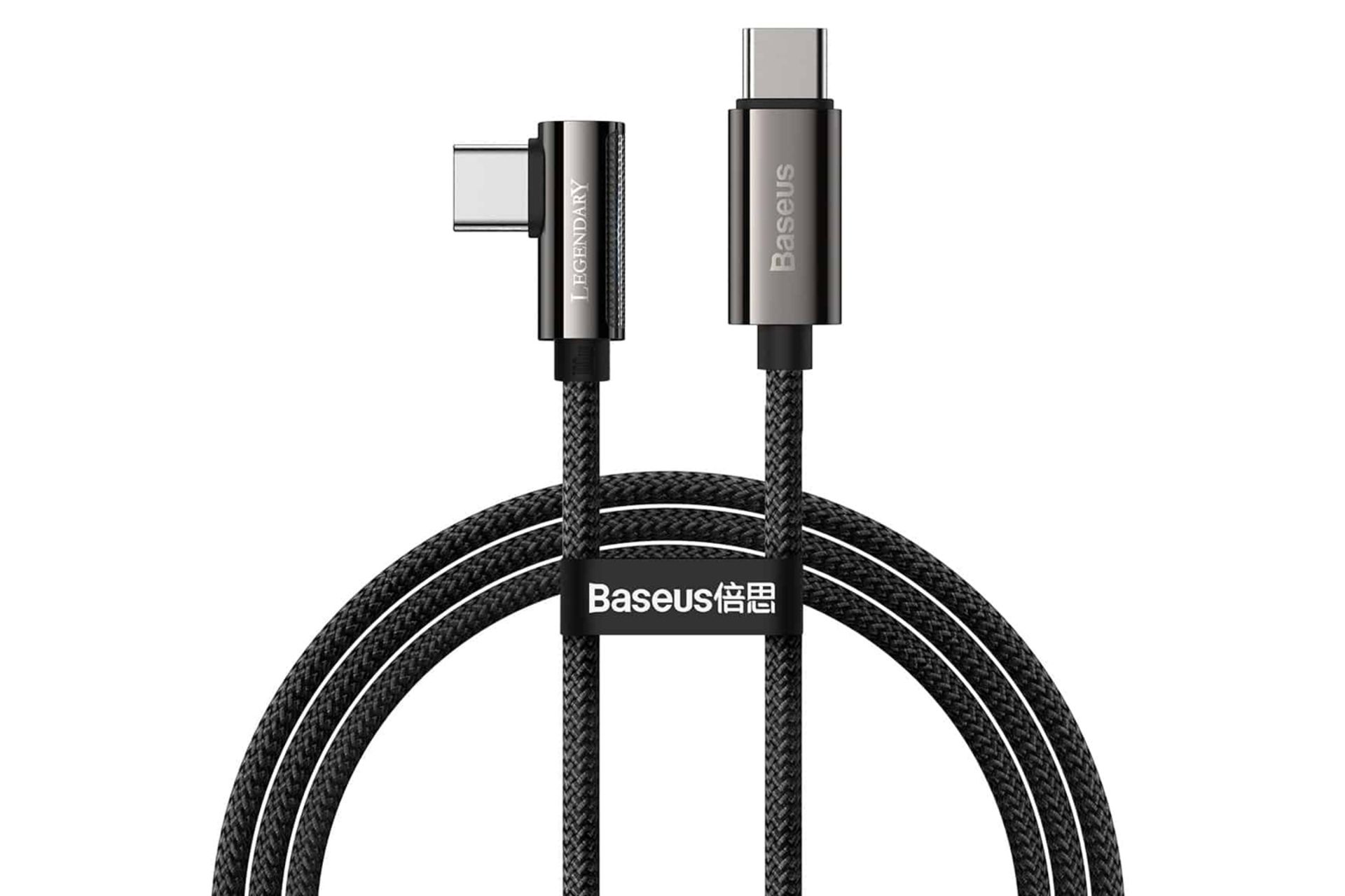 کابل شارژ USB باسئوس Type-C به Type-C مدل Legend 100w با طول 2 متر مشکی