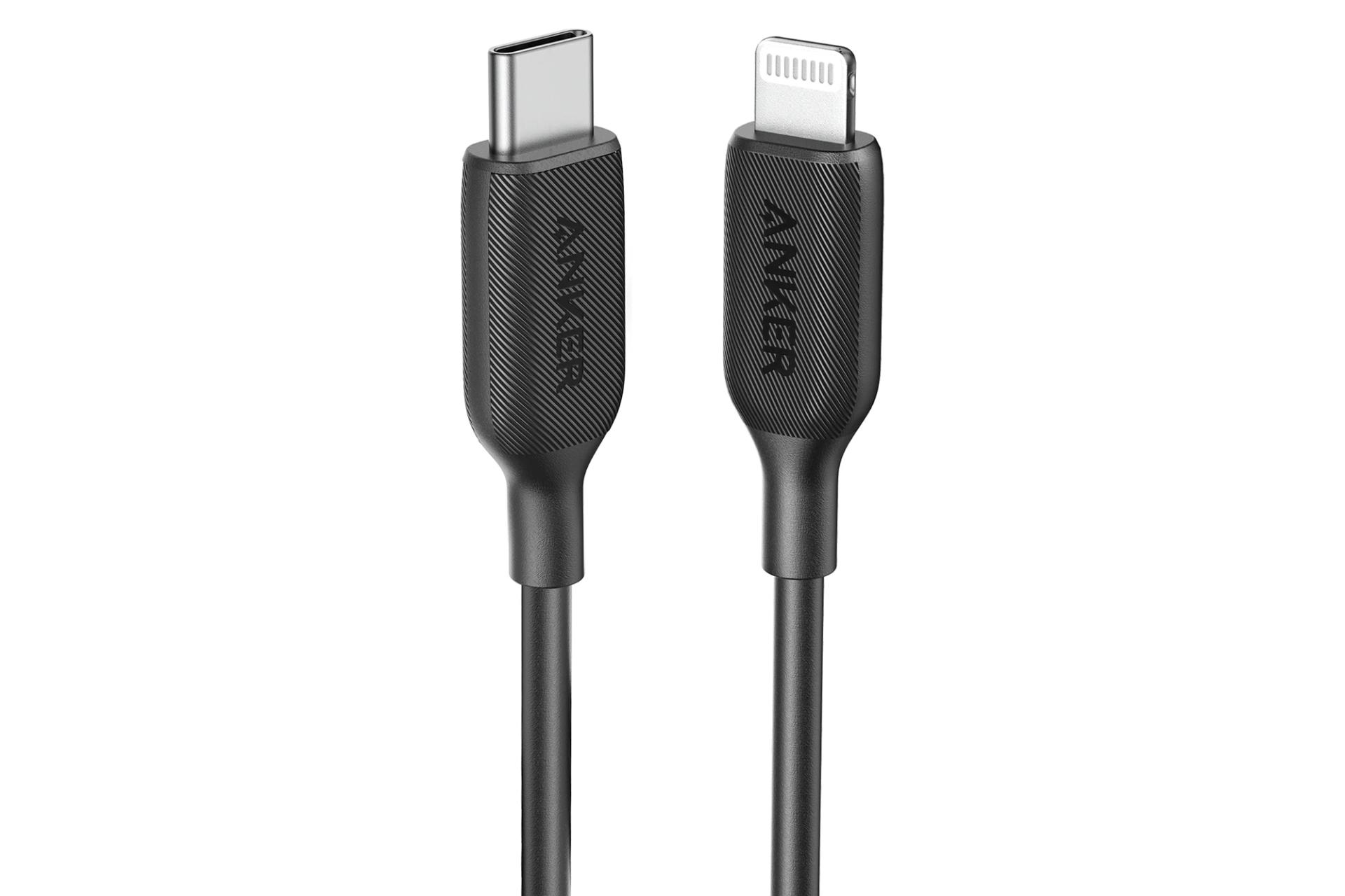 کابل شارژ USB انکر Type-C به Lightning مدل A8832 PowerLine III با طول 0.9 متر مشکی