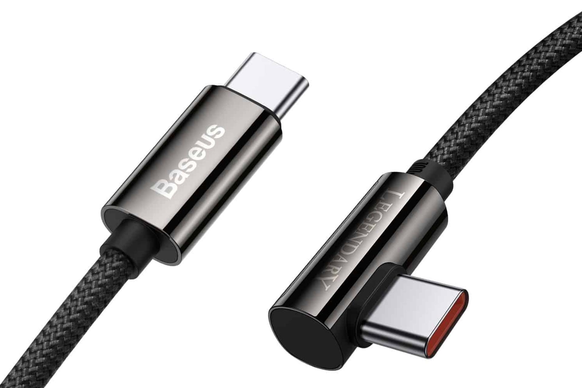 کانکتور کابل شارژ USB باسئوس Type-C به Type-C مدل Legend 100w با طول 2 متر